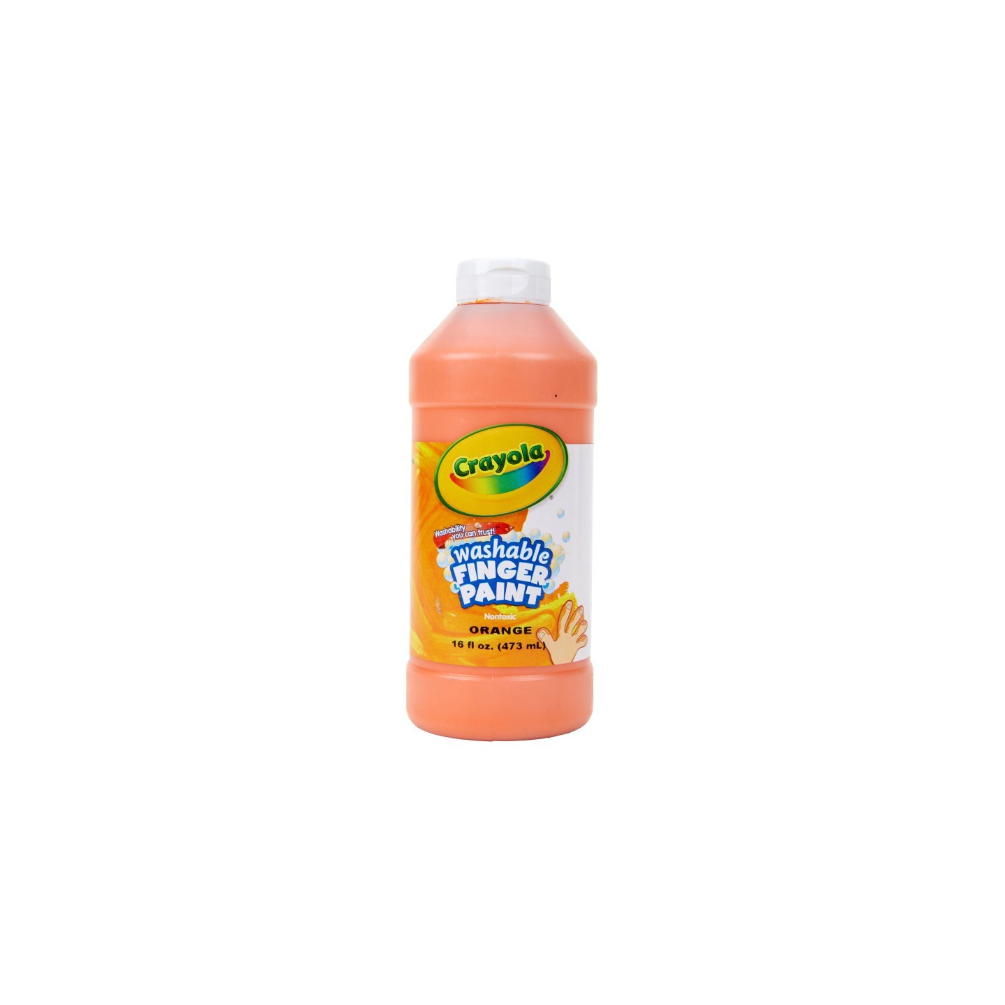 Crayola® Washable Finger Paint, Orange, 16 oz