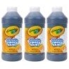 Crayola® Washable Finger Paint, Black, 16 oz, Pack of 3