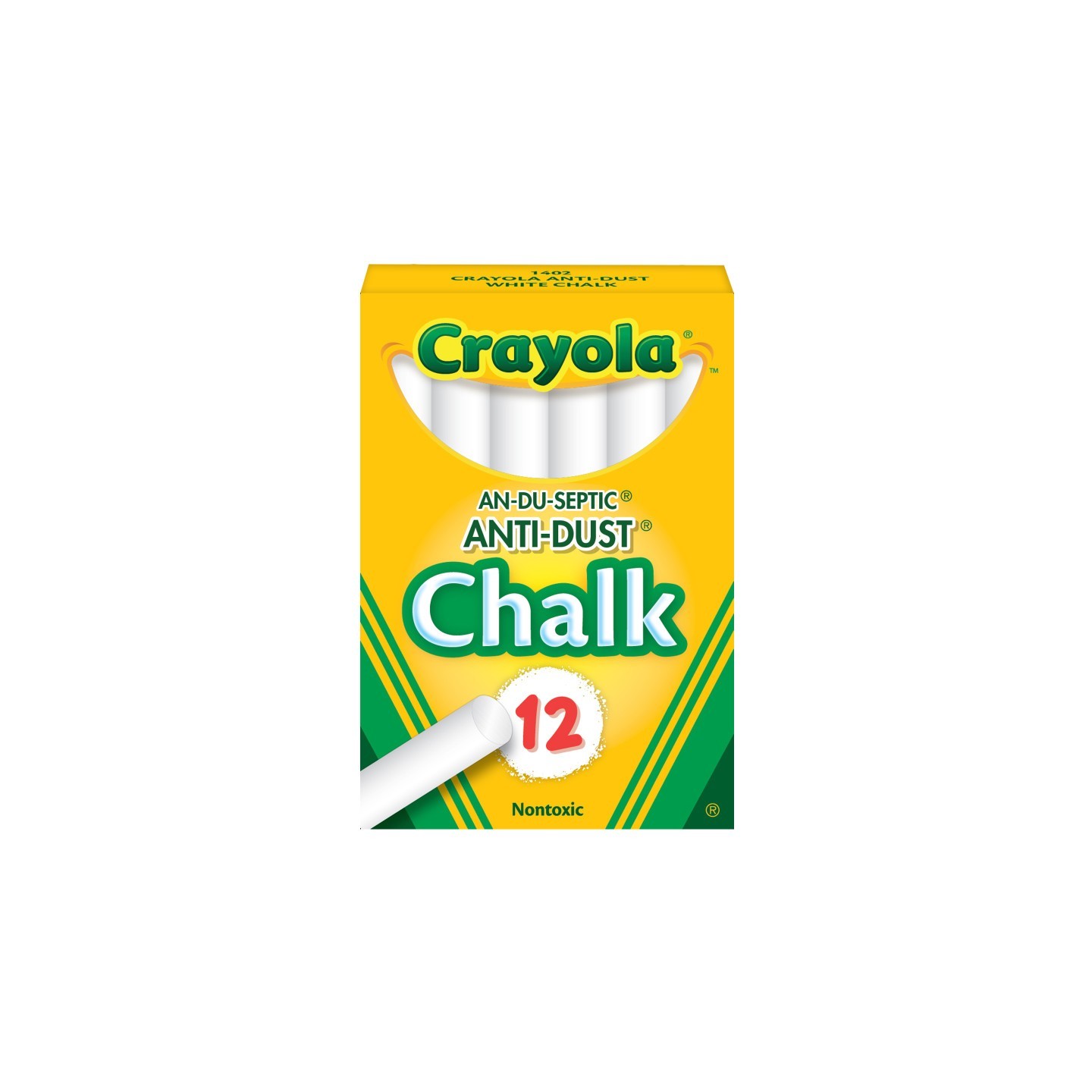 Crayola® Anti-Dust® Chalkboard Chalk, White, 12 Count