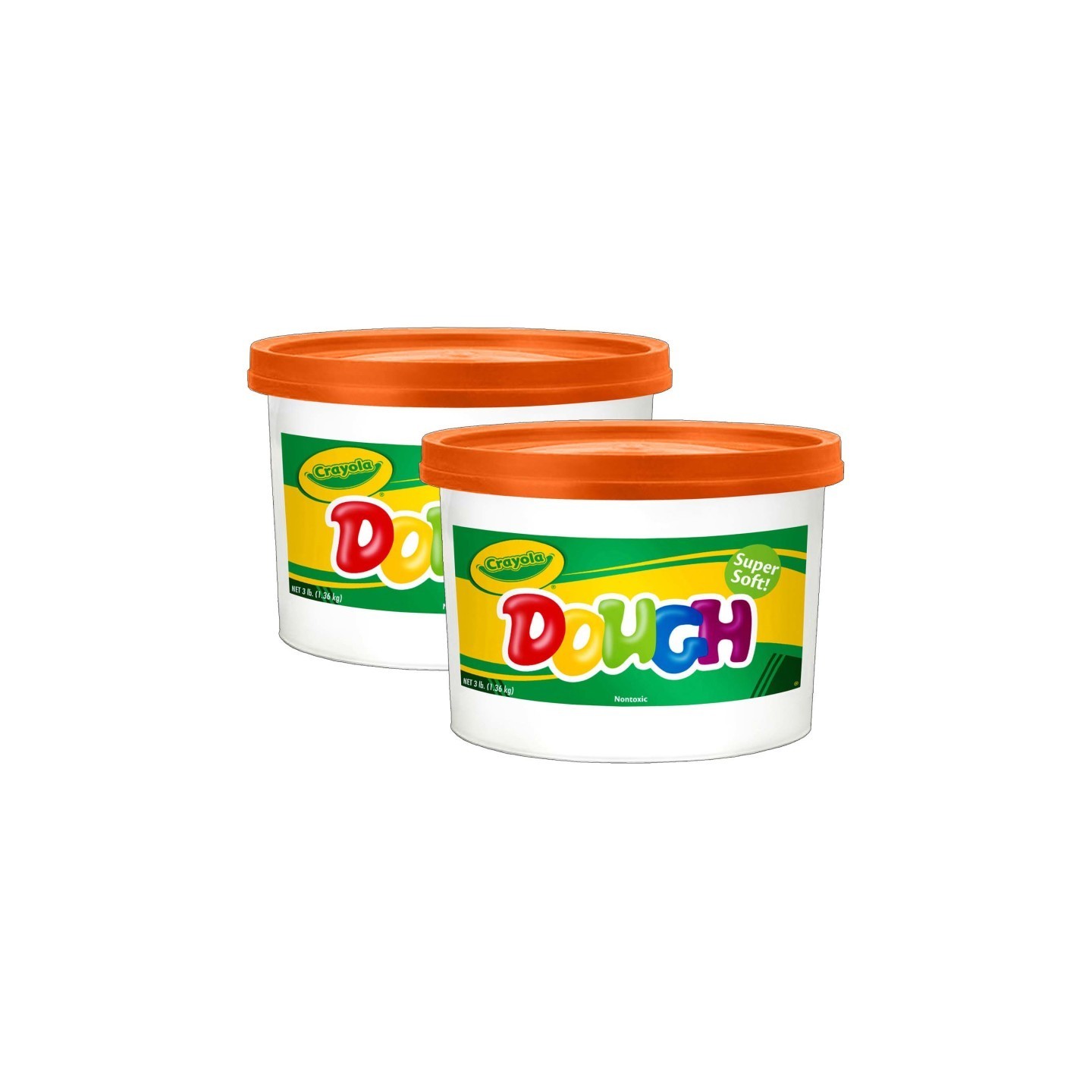 Crayola® Dough, 3lb Resealable Bucket, Orange, Pack of 2