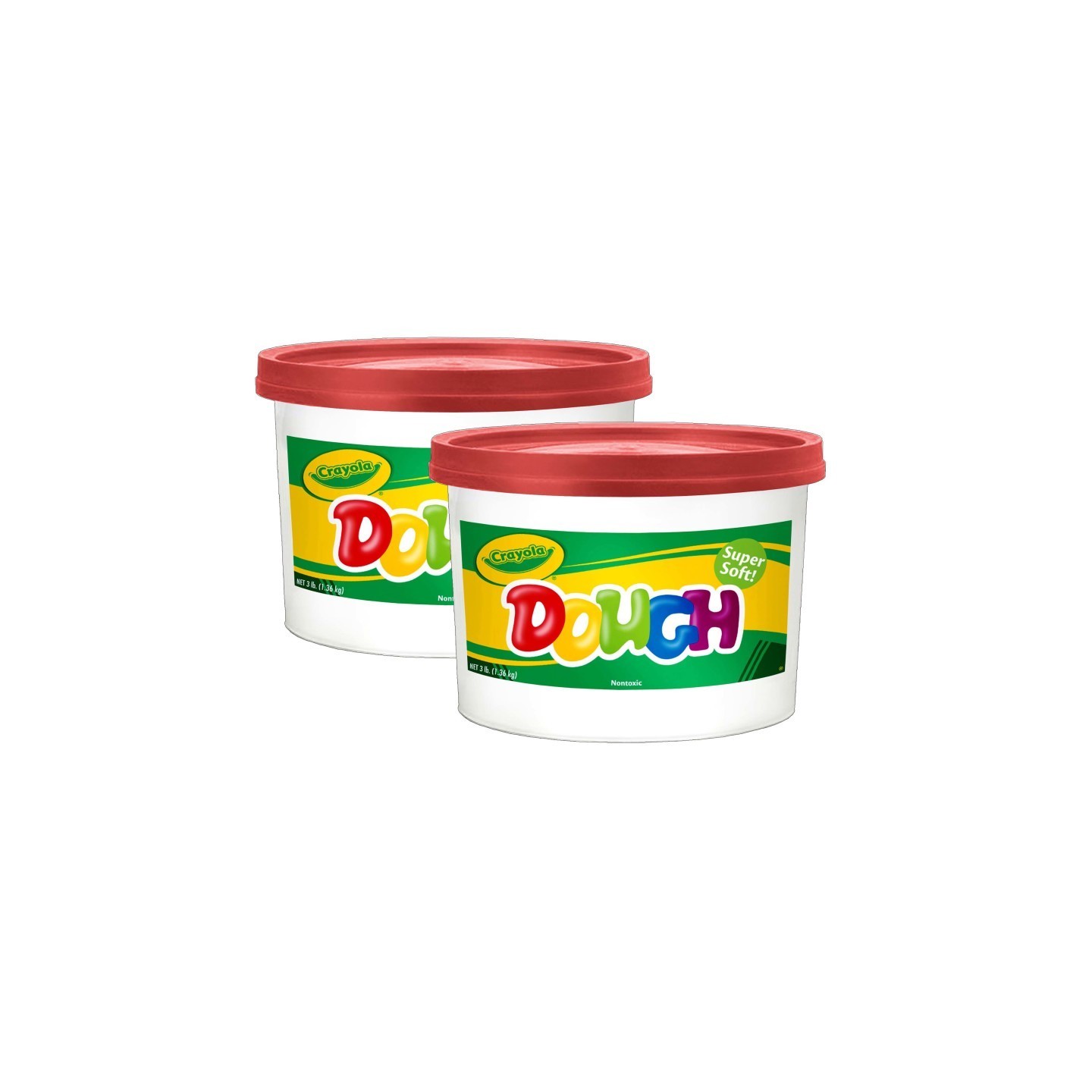 Crayola® Dough, 3lb Resealable Bucket, Red, Pack of 2