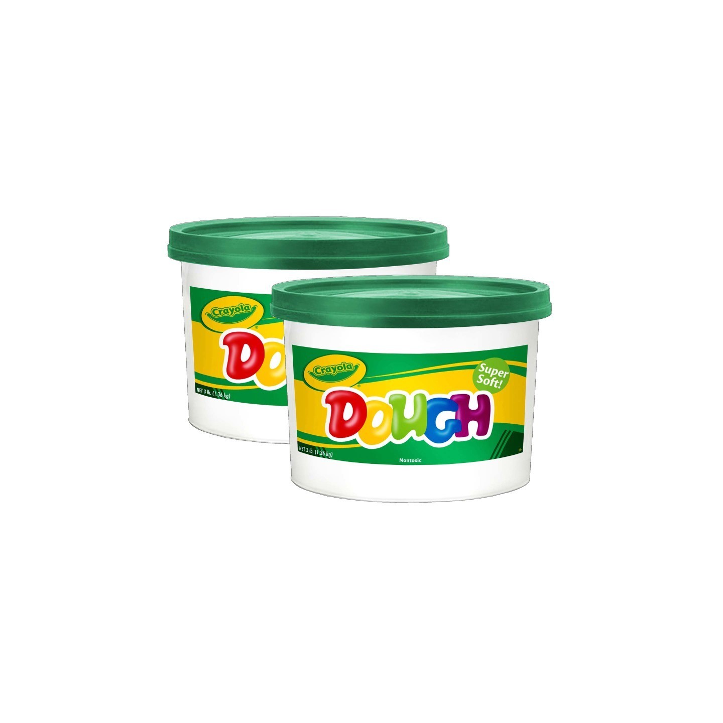 Crayola® Dough, 3lb Resealable Bucket, Green, Pack of 2