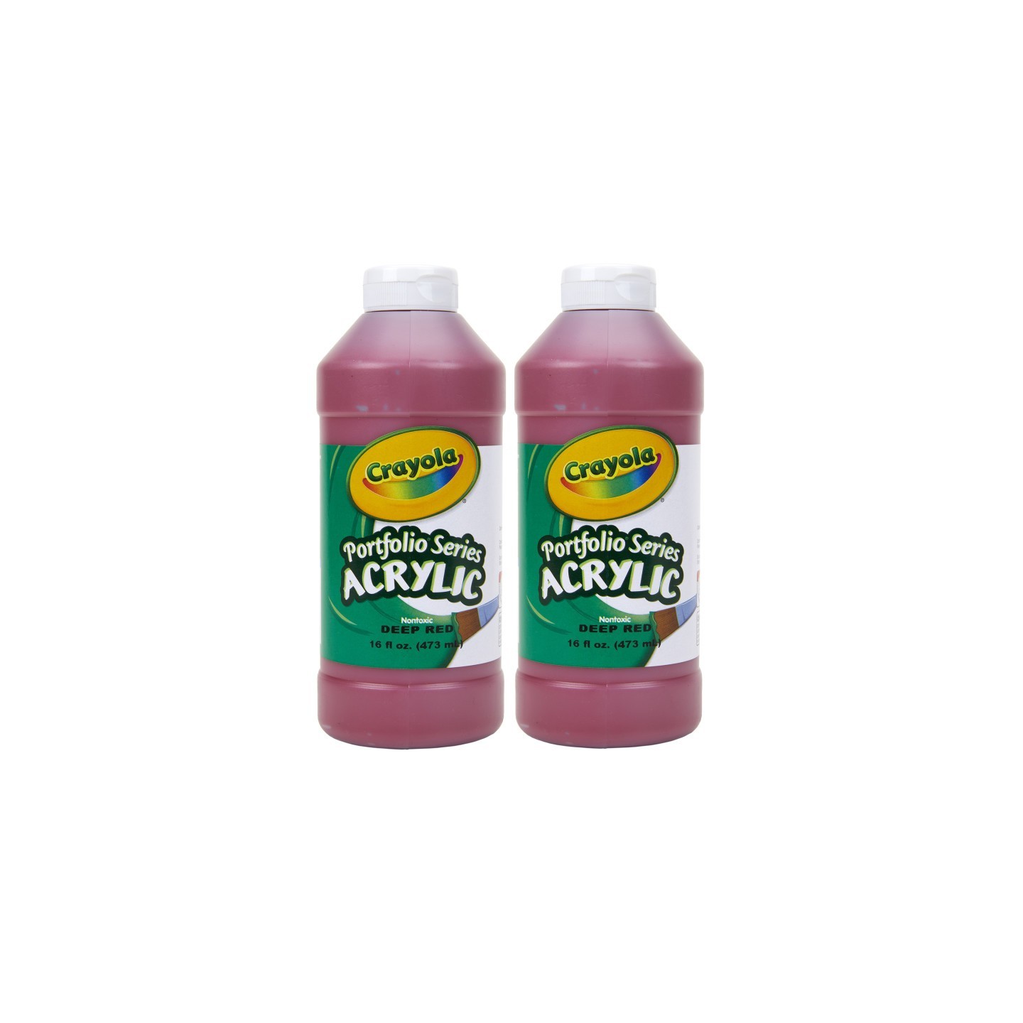 Crayola® Portfolio Series Acrylic Paint, 16 oz., Deep Red, Pack of 2