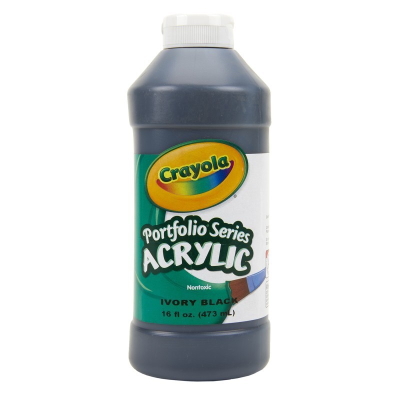 Crayola® Portfolio Series Acrylic Paint, 16 oz., Ivory Black