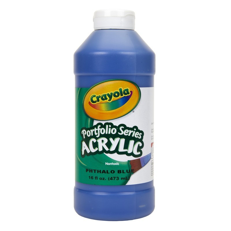 Crayola® Portfolio Series Acrylic Paint, 16 oz., Phthalo Blue