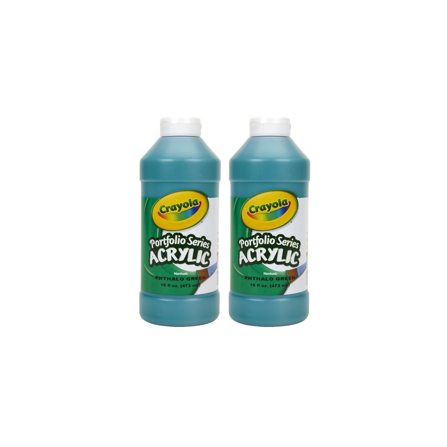 Crayola® Portfolio Series Acrylic Paint, 16 oz., Phthalo Green, Pack of 2