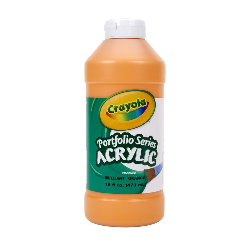 Crayola® Portfolio Series Acrylic Paint, 16 oz., Brilliant Orange