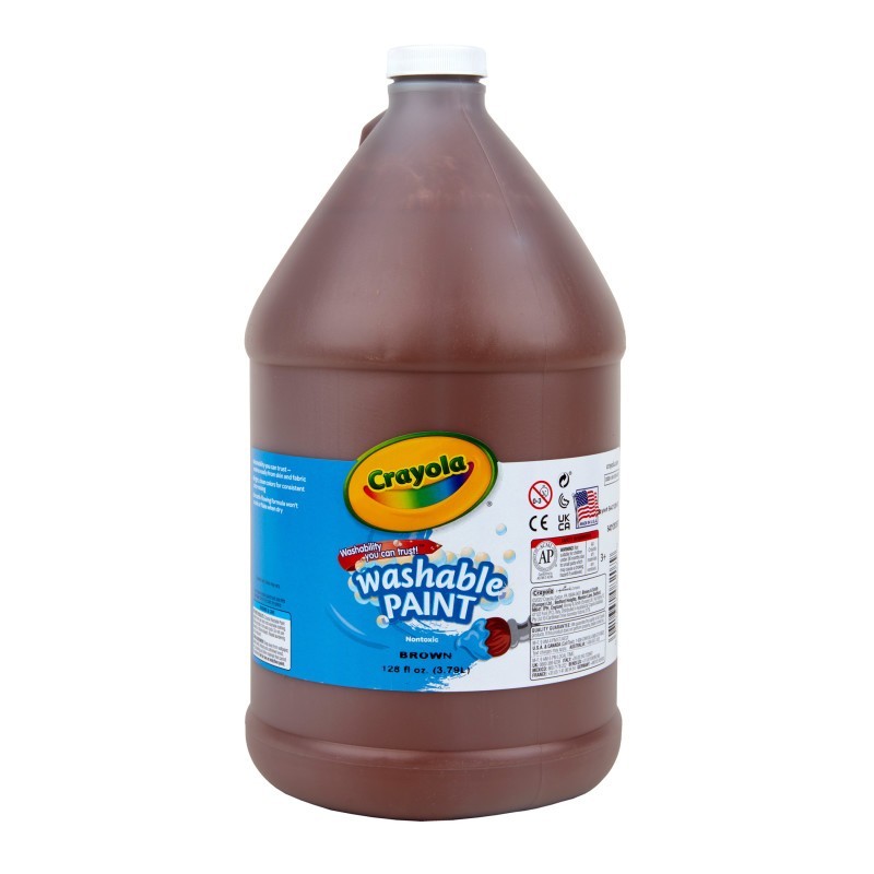Crayola® Washable Paint, Brown, Gallon