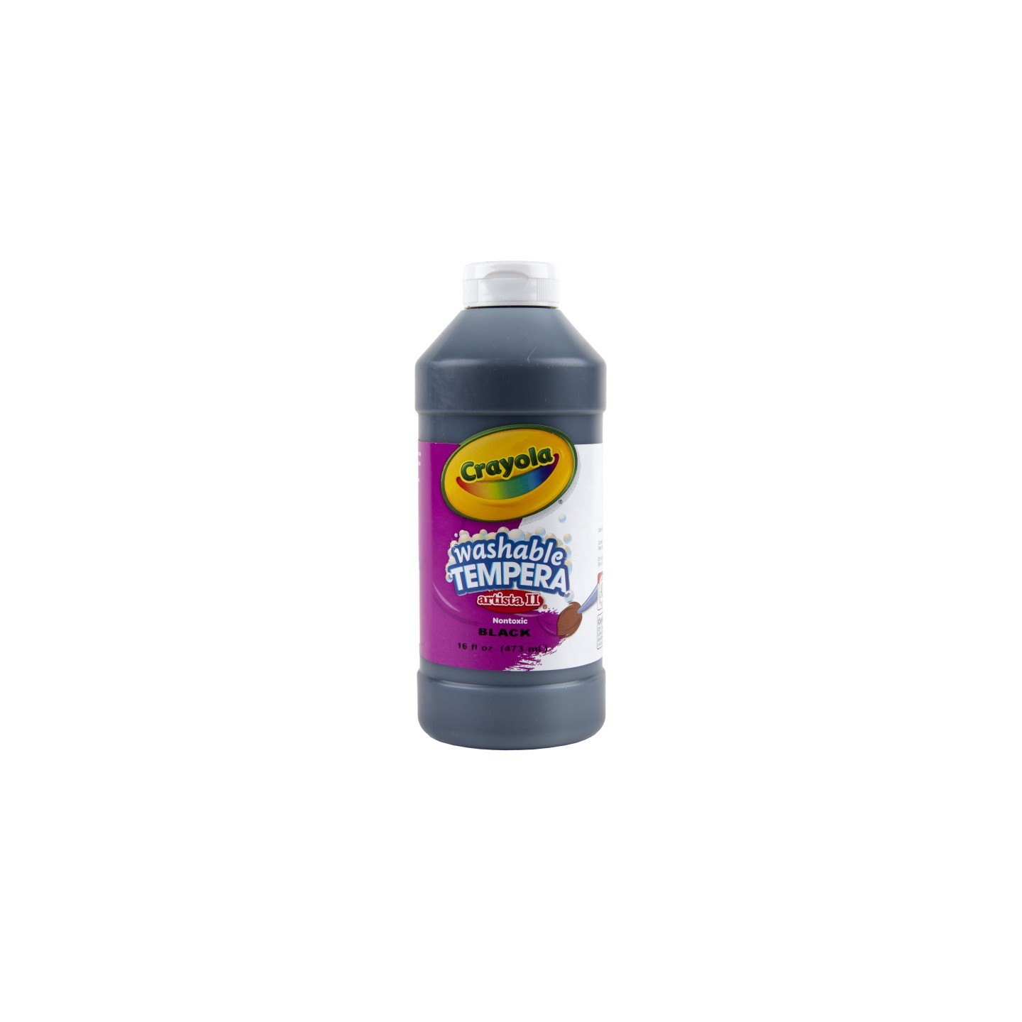 Crayola® Artista II® Washable Liquid Tempera Paint, Black, 16 oz.