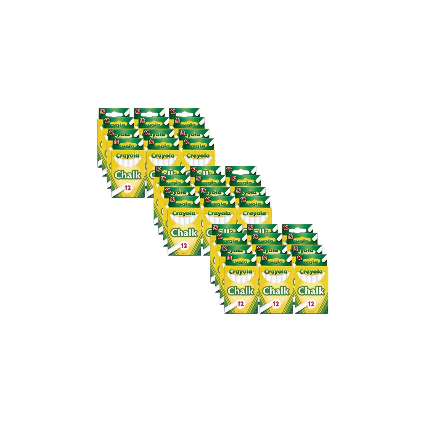 Crayola® White Chalk Sticks, 12 Sticks Per Box, 36 Boxes