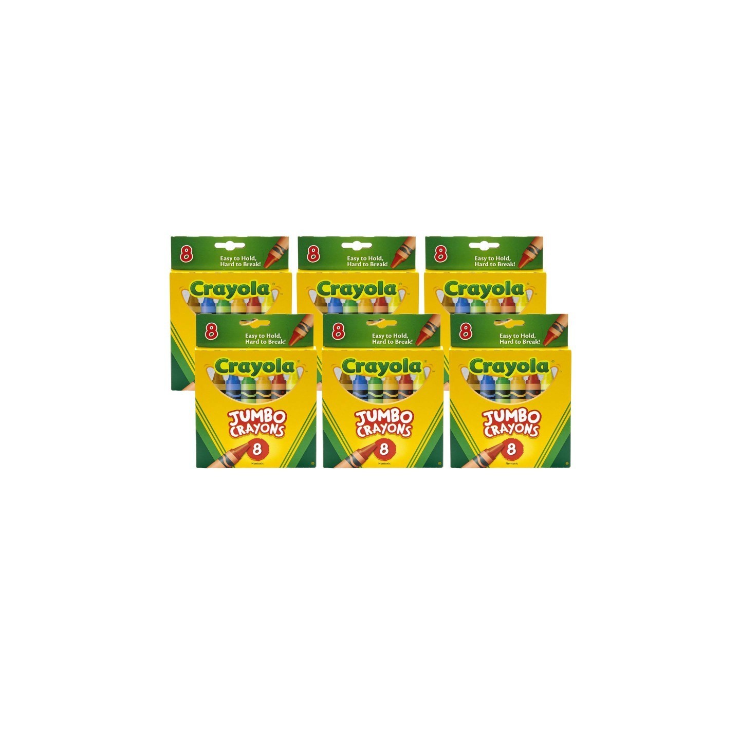 Crayola® Jumbo Crayons, 8 Per Box, 6 Boxes