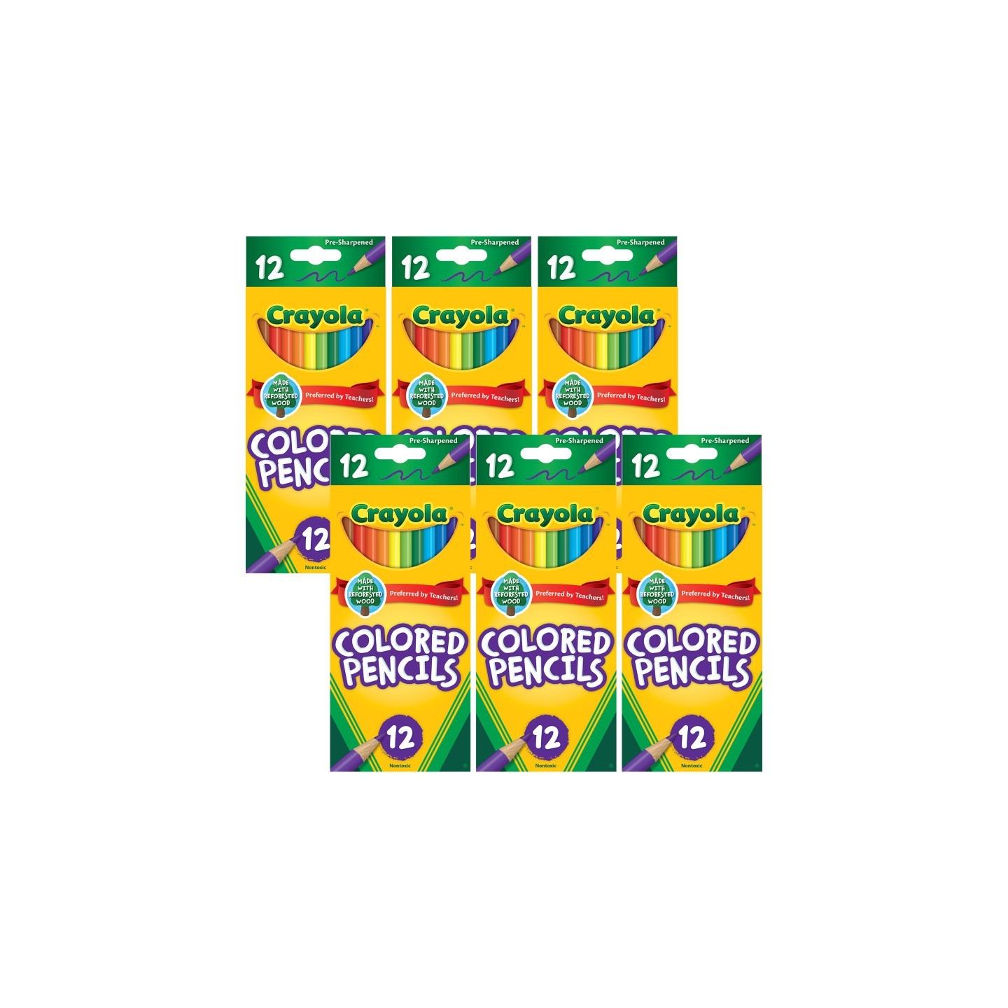 Crayola® Colored Pencils, 12 Per Box, 6 Boxes