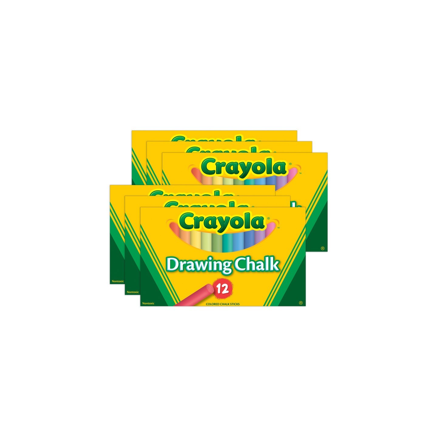 Crayola® Colored Drawing Chalk, 12 Colors Per Pack, 6 Packs