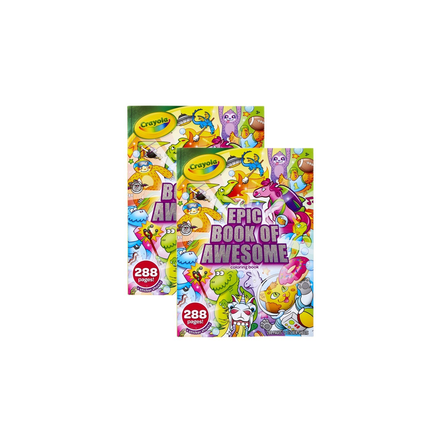 Crayola® Epic Book of Awesome Coloring Book, 288 Pages, Pack of 2