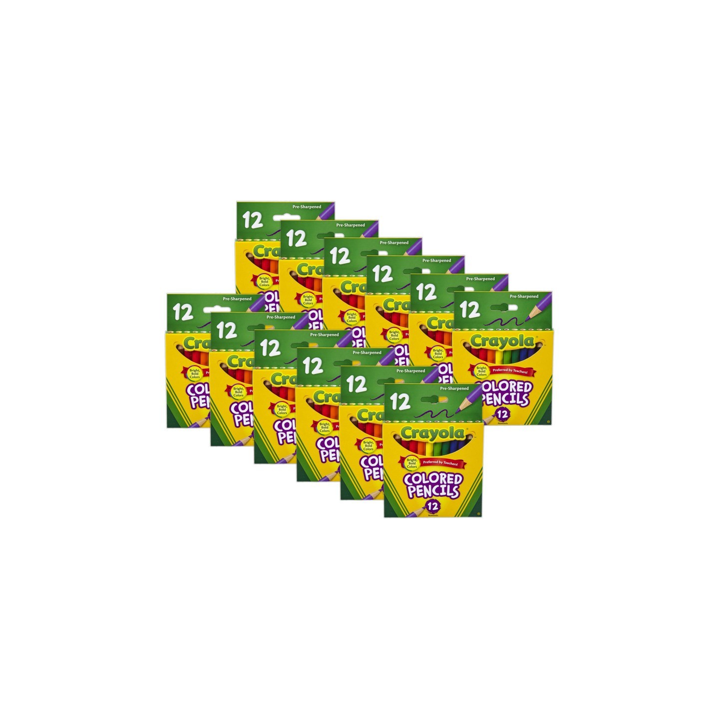 Crayola® Short Colored Pencils, 12 Per Pack, 12 Packs