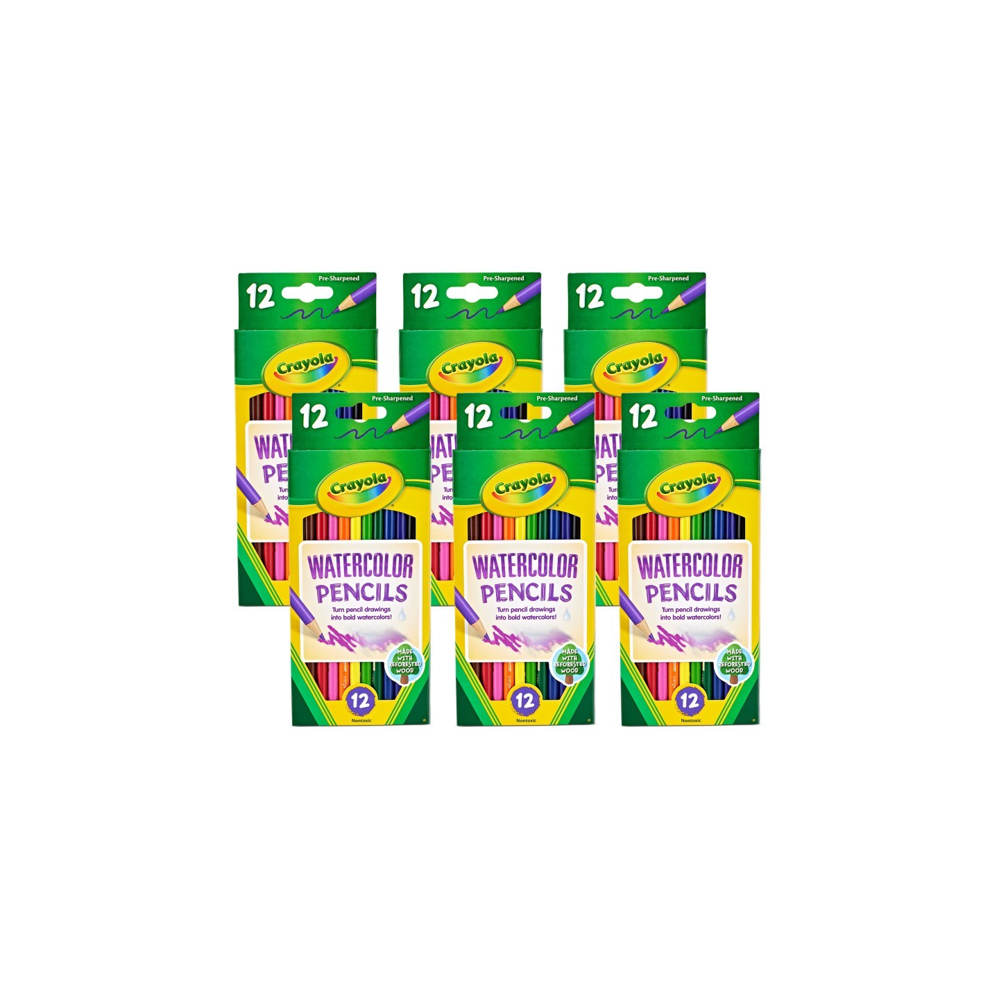 Crayola® Watercolor Pencils, 12 Per Box, 6 Boxes