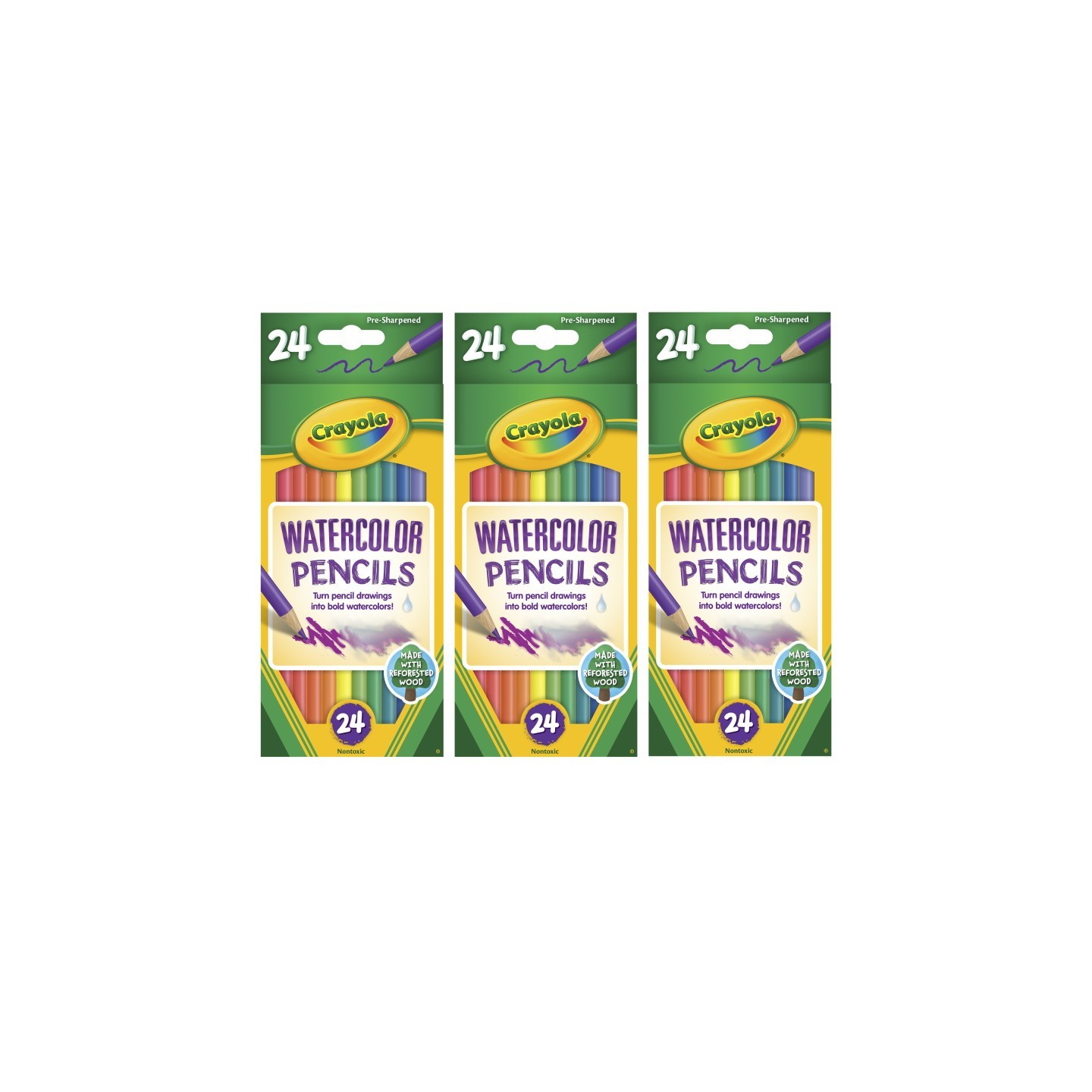 Crayola® Watercolor Pencils, 24 Per Box, 3 Boxes