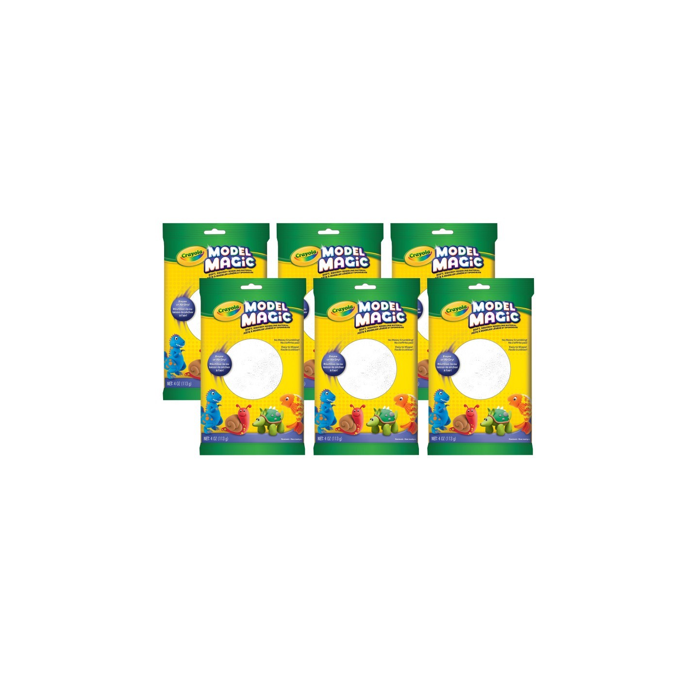 Crayola® Model Magic® Modeling Compound, White, 4 oz. Per Pack, 6 Packs