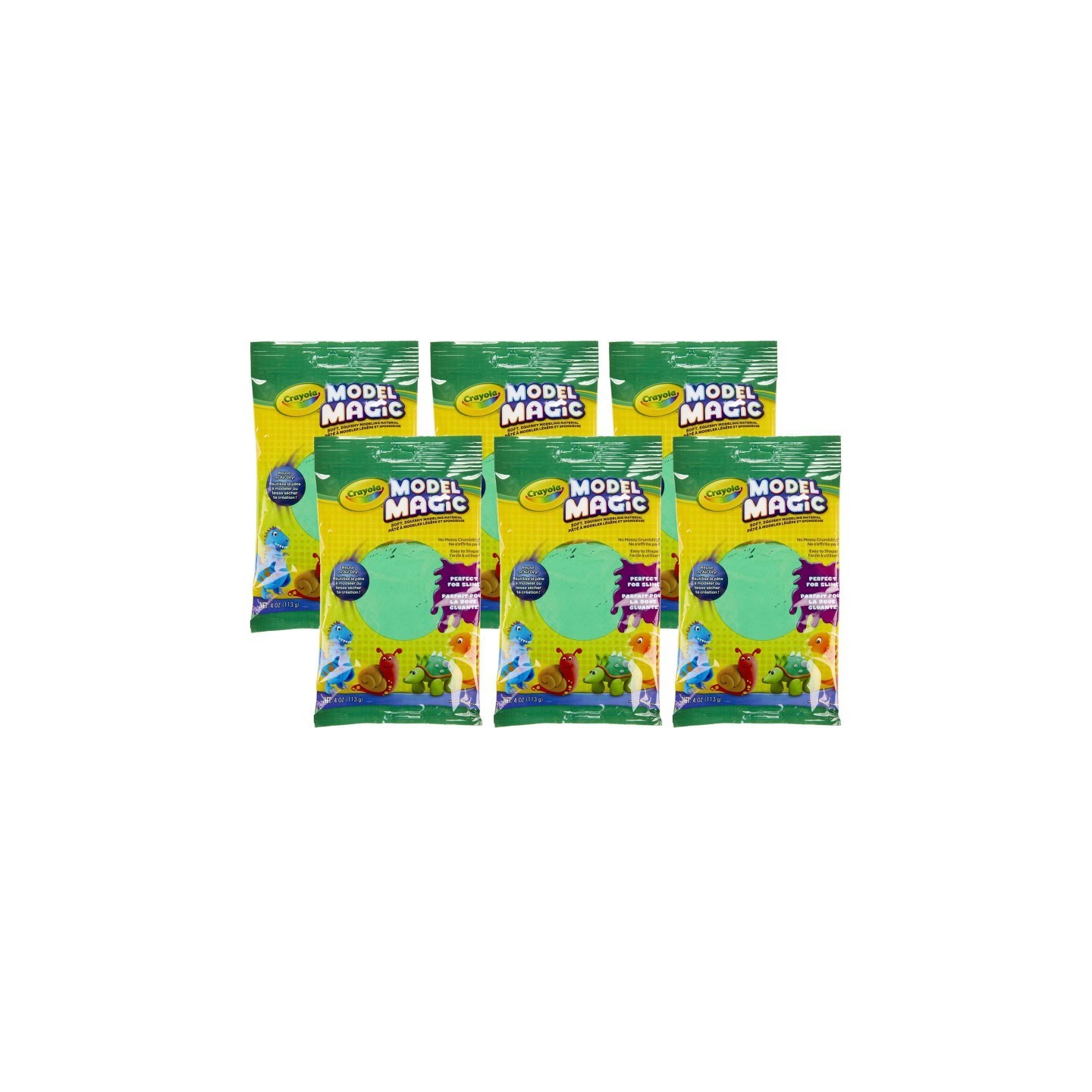 Crayola® Model Magic® Modeling Compound, Green, 4 oz Packs, 6 Packs