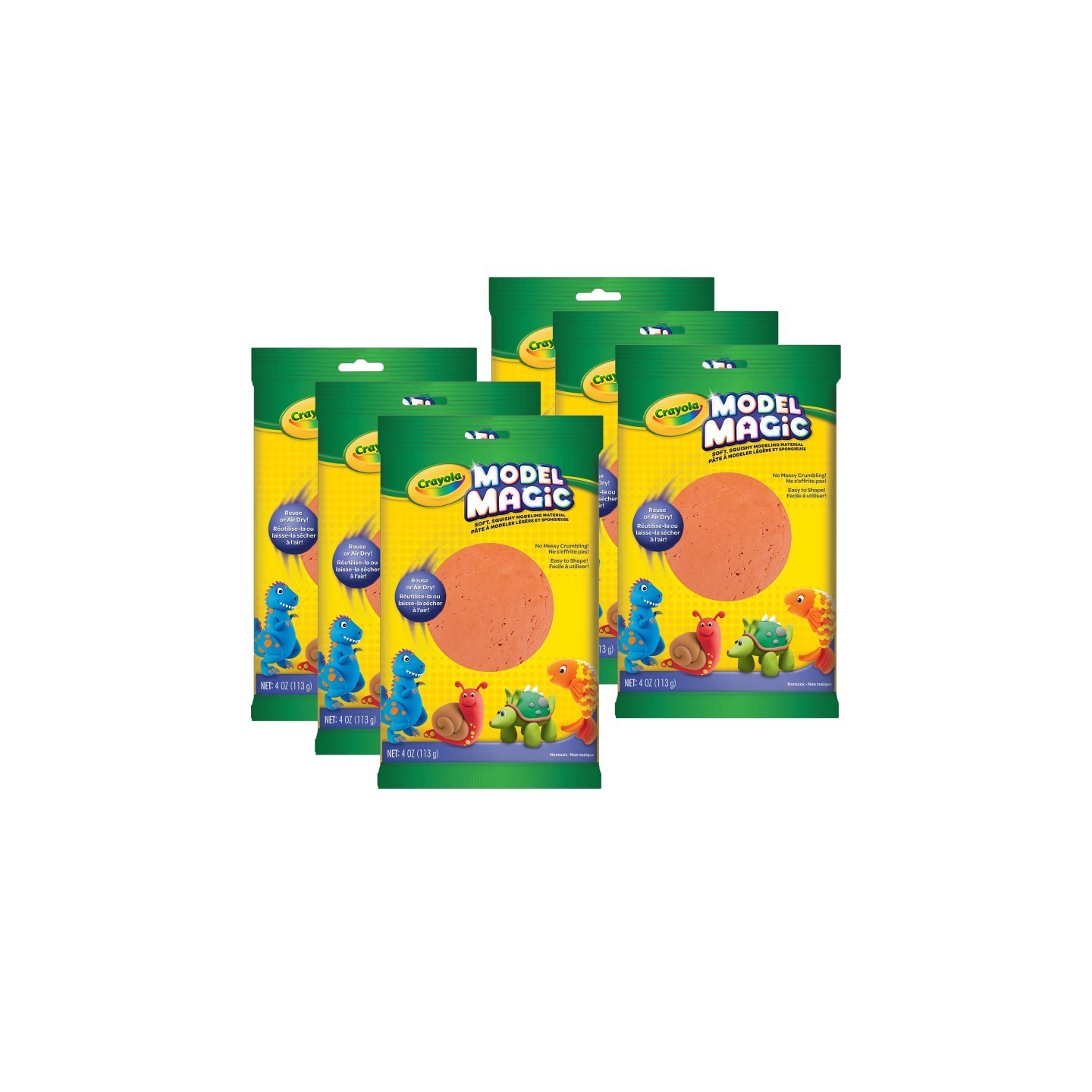 Crayola® Model Magic® Modeling Compound, Terra Cotta, 4 oz. Per Pack, 6 Packs