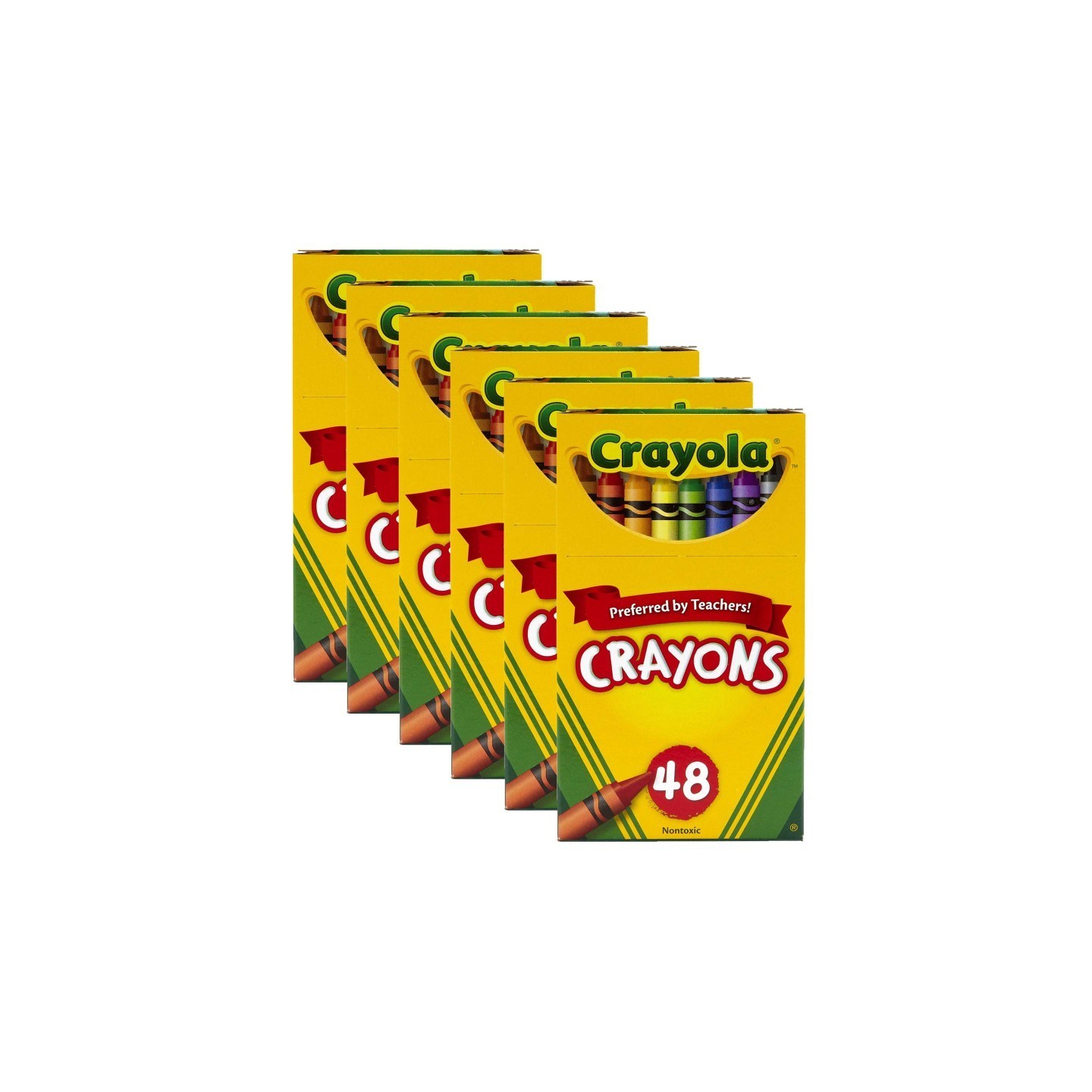 Crayola® Crayons, Regular Size, 48 Per Box, 6 Boxes