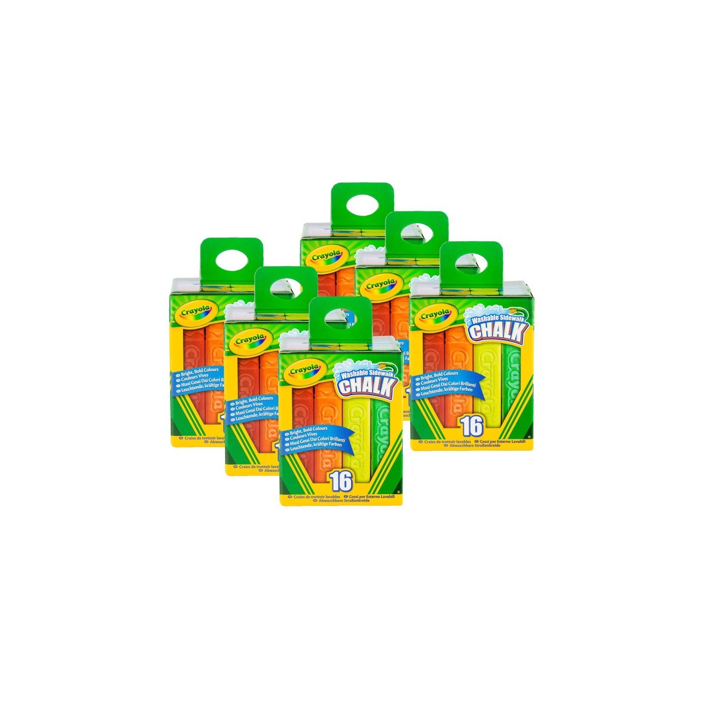 Crayola® Washable Sidewalk Chalk, 16 Per Pack, 6 Packs