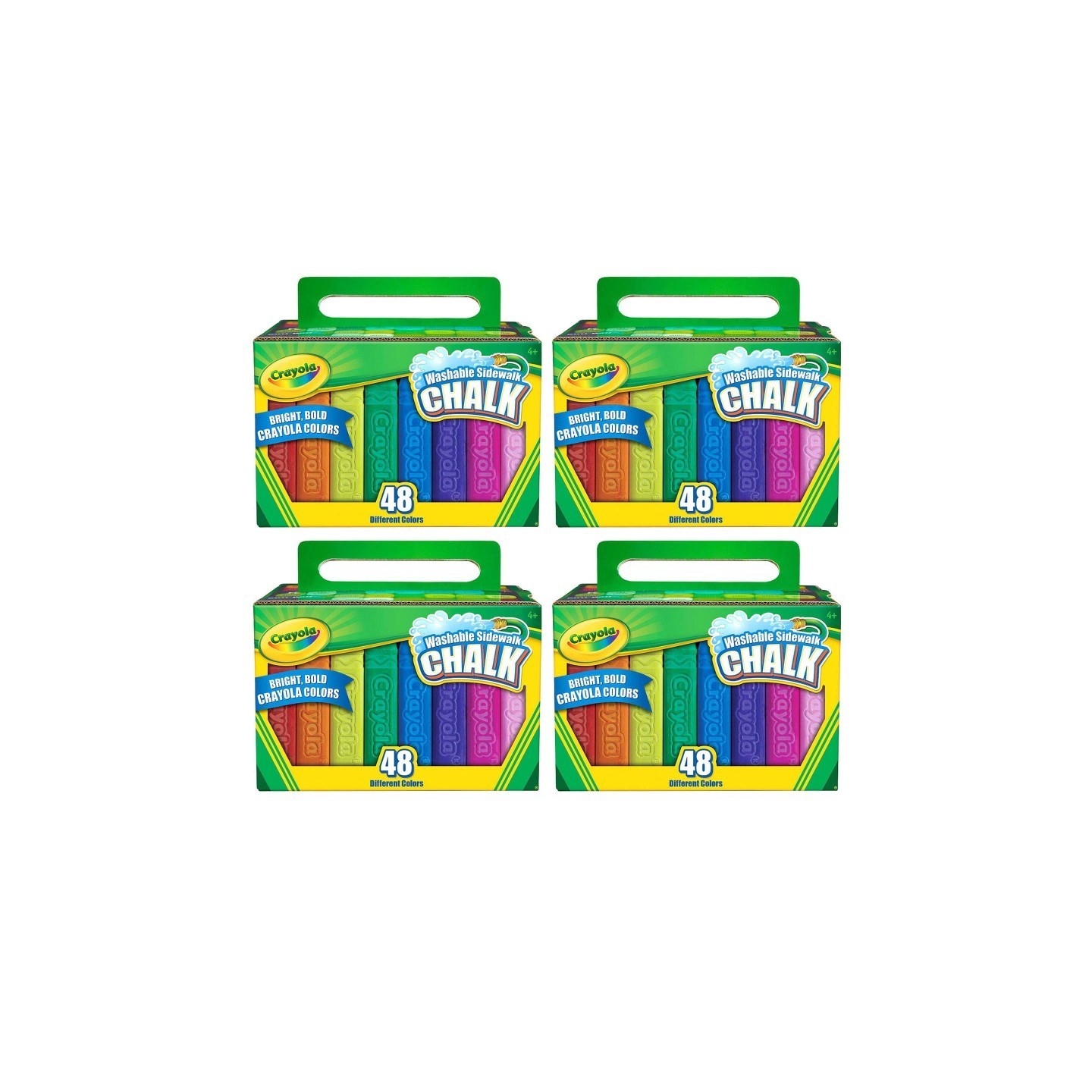 Crayola® Washable Sidewalk Chalk, 48 Per Box, 4 Boxes