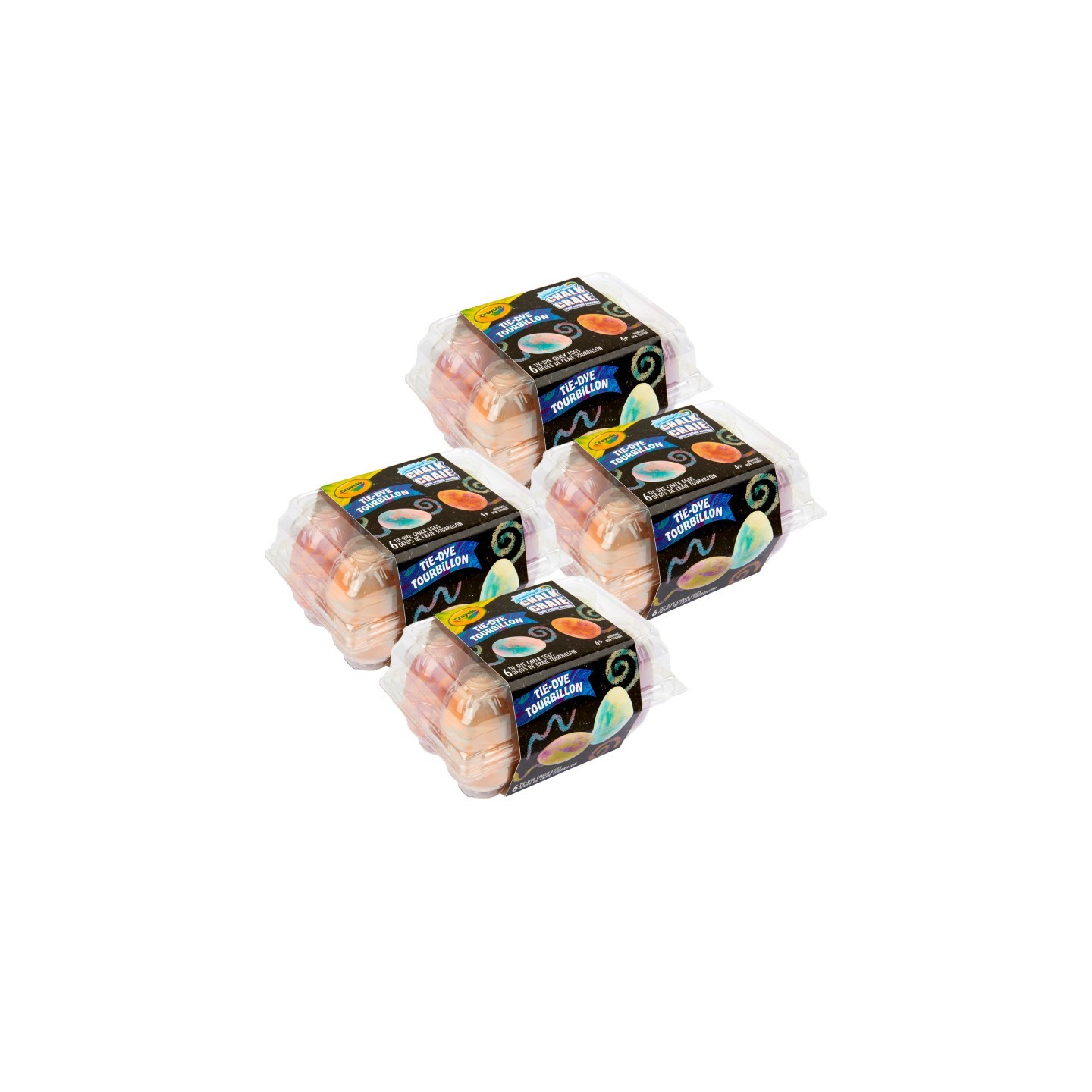Crayola® Tie Dye Egg Chalk, 6 Per Pack, 4 Packs