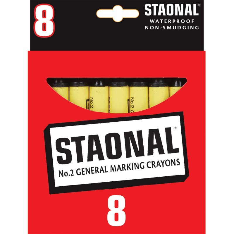 Crayola® Staonal® Marking Crayons, Black, 8 Count