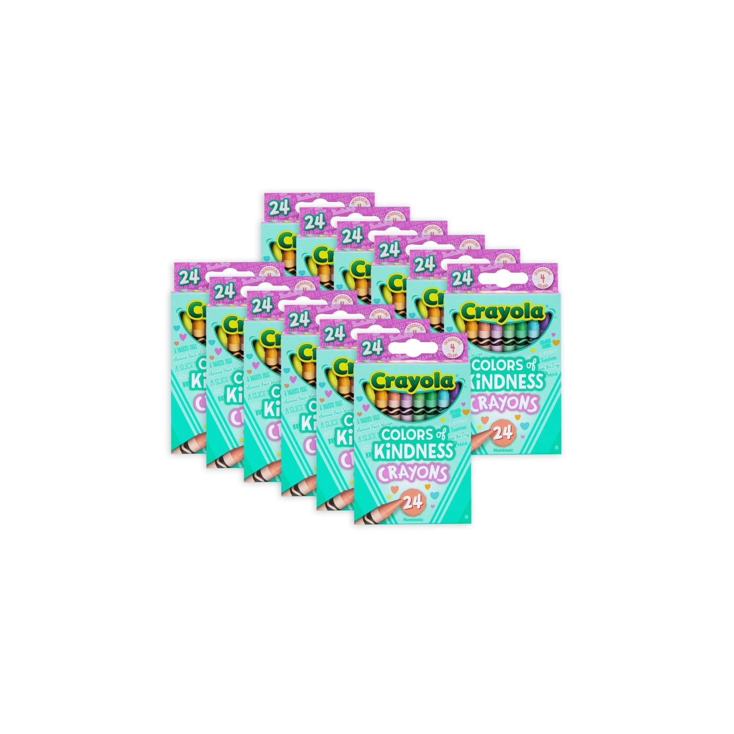 Crayola® Colors of Kindness Crayons, 24 Per Pack, 12 Packs