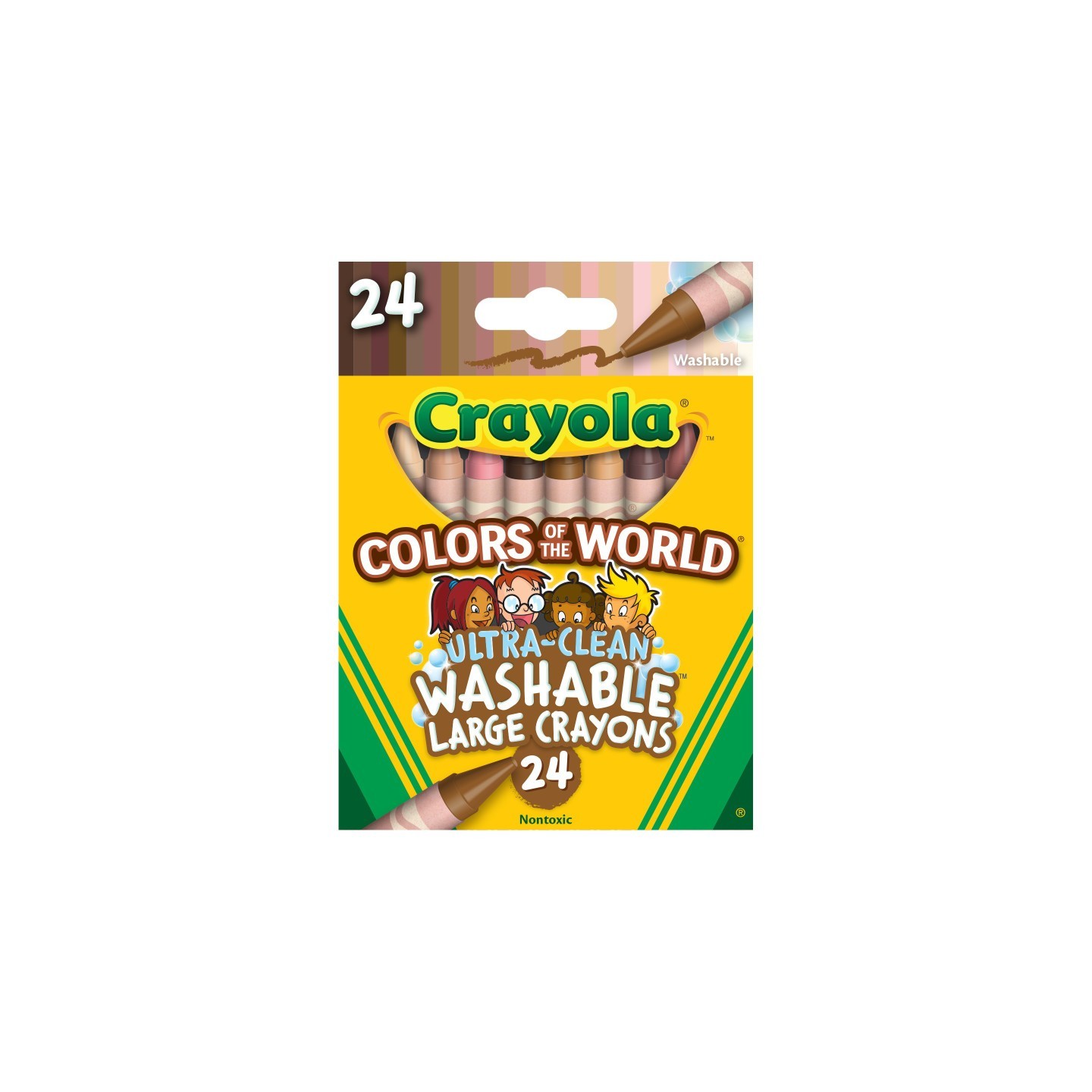 Crayola® Large Crayons, Colors of the World, 24 Count