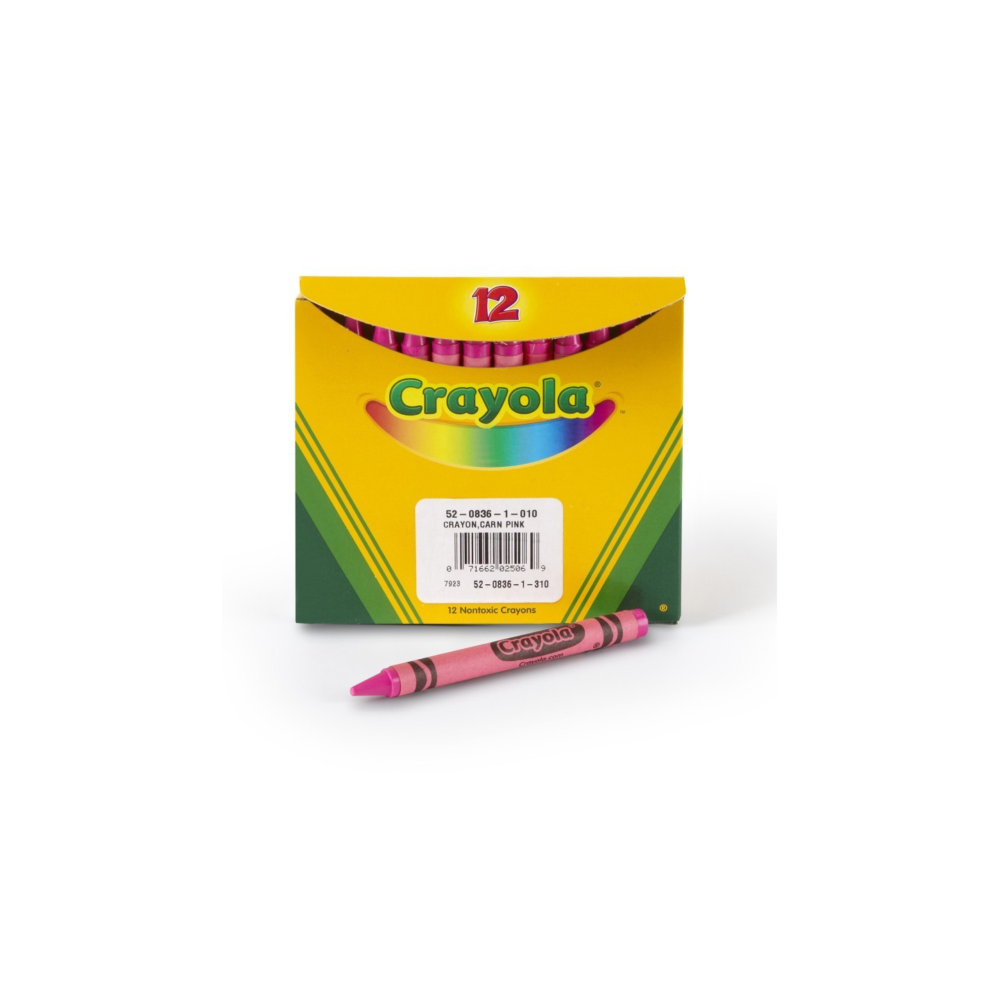 Crayola® Single Color Bulk Crayons, Regular Size, Carnation Pink, 12 Count