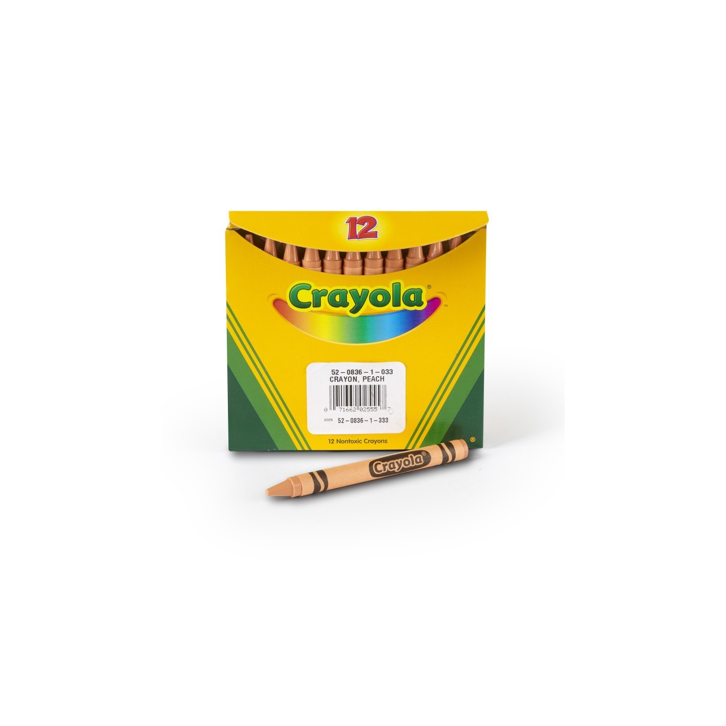 Crayola® Single Color Bulk Crayons, Regular Size, Peach, 12 Count
