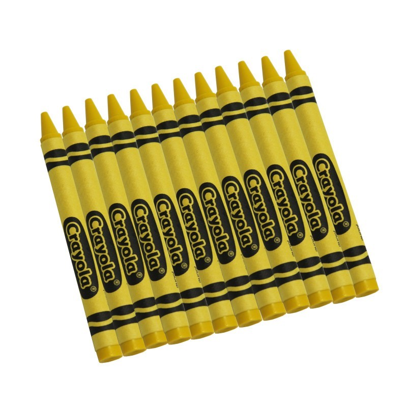 Crayola® Single Color Bulk Crayons, Regular Size, Yellow, 12 Count