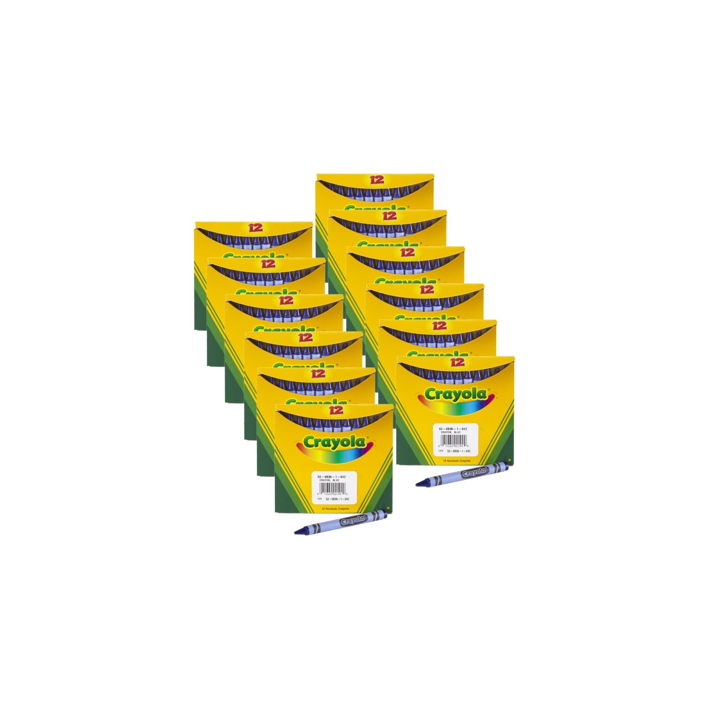 Crayola® Single Color Bulk Crayons, Regular Size, Blue, 12 Per Pack, 12 Packs