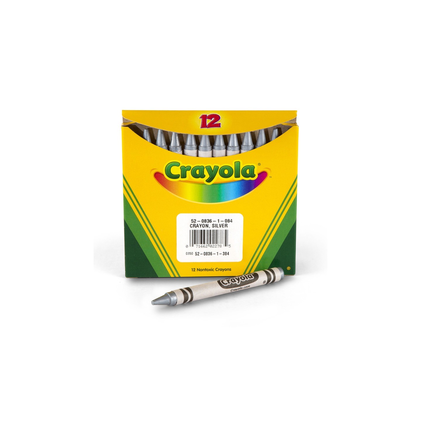 Crayola® Single Color Bulk Crayons, Regular Size, Silver, 12 Count