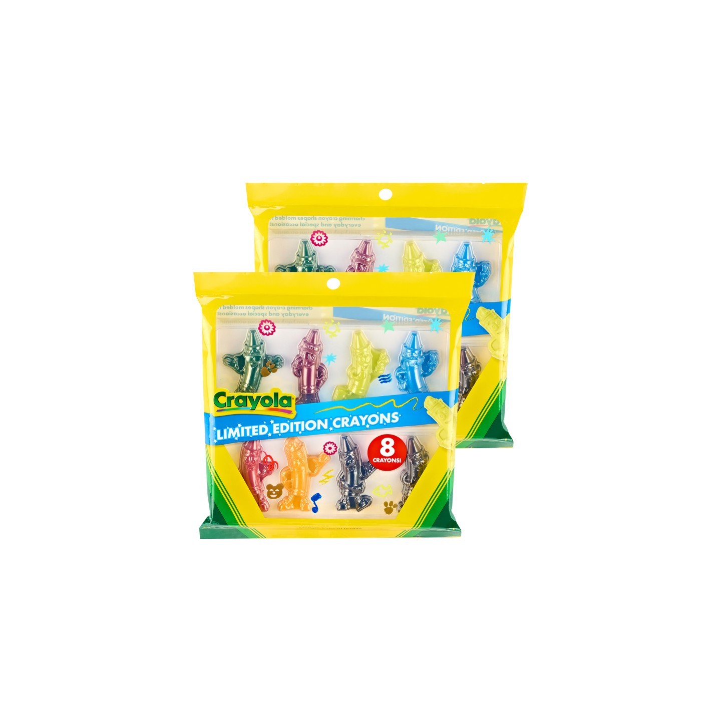 Crayola® Tips Character ShapesLimited Edition Crayons, 8 Per Pack, 2 Packs
