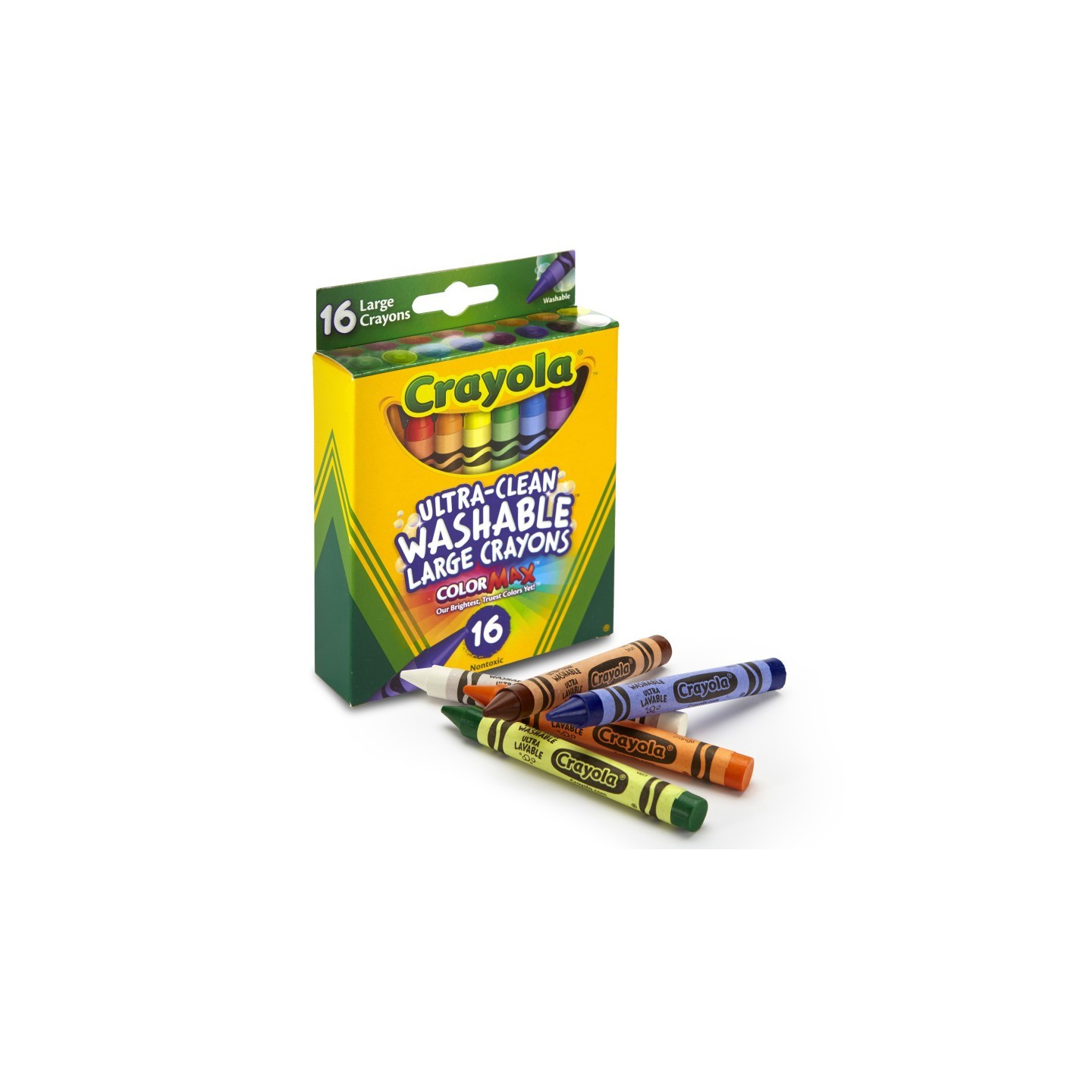 Crayola® Large Ultra-Clean Washable Crayons, 16 Colors