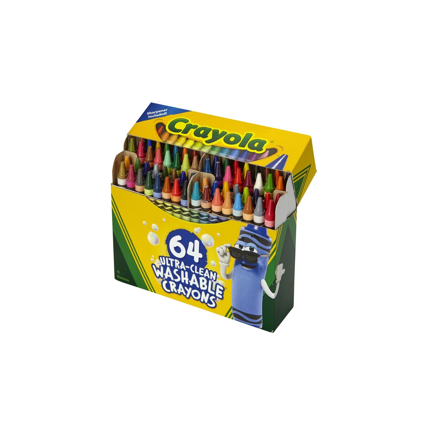 Crayola® Ultra-Clean Washable Crayons, Regular Size, Pack of 64
