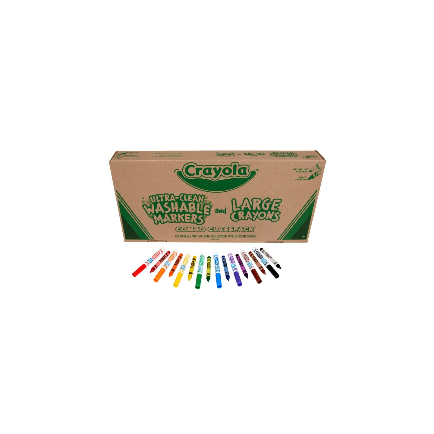 Crayola® Large Size Crayons and Markers Classpack®, 256 Count