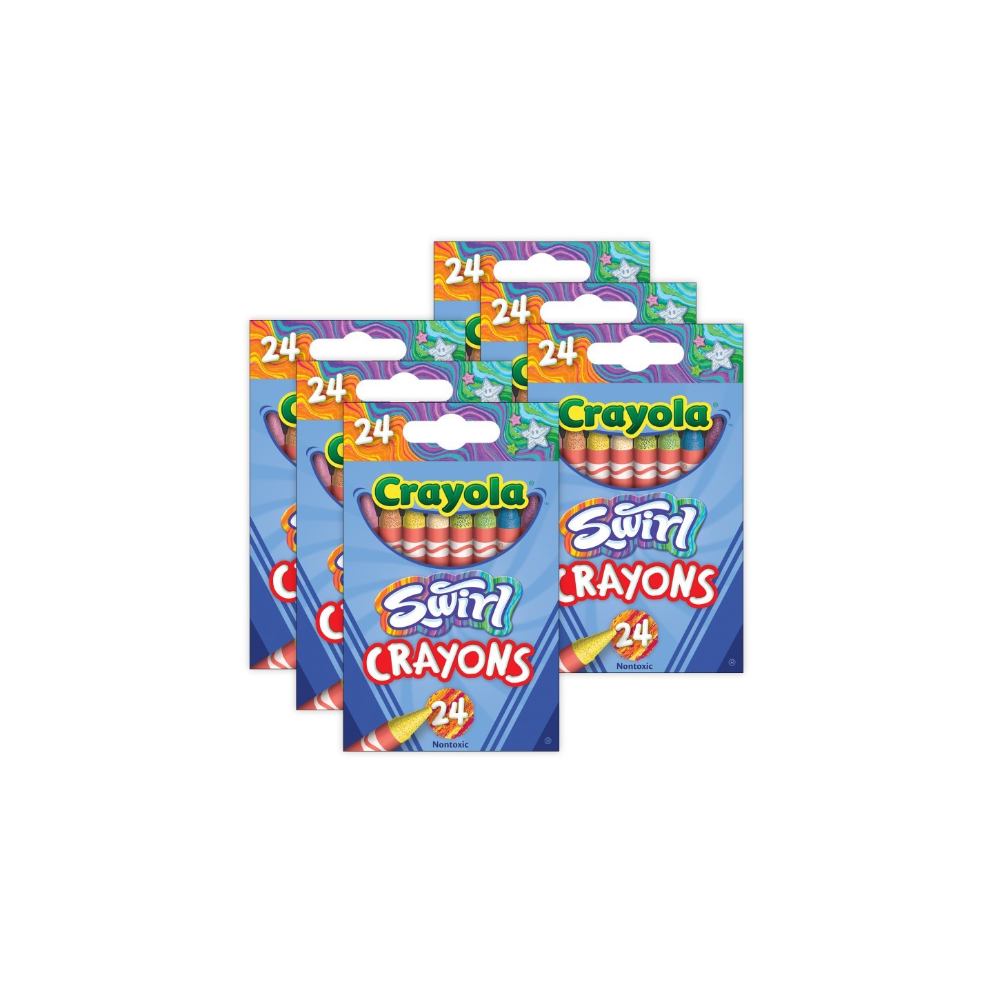 Crayola® SWIRL Crayons, 24 Per Pack, 6 Packs