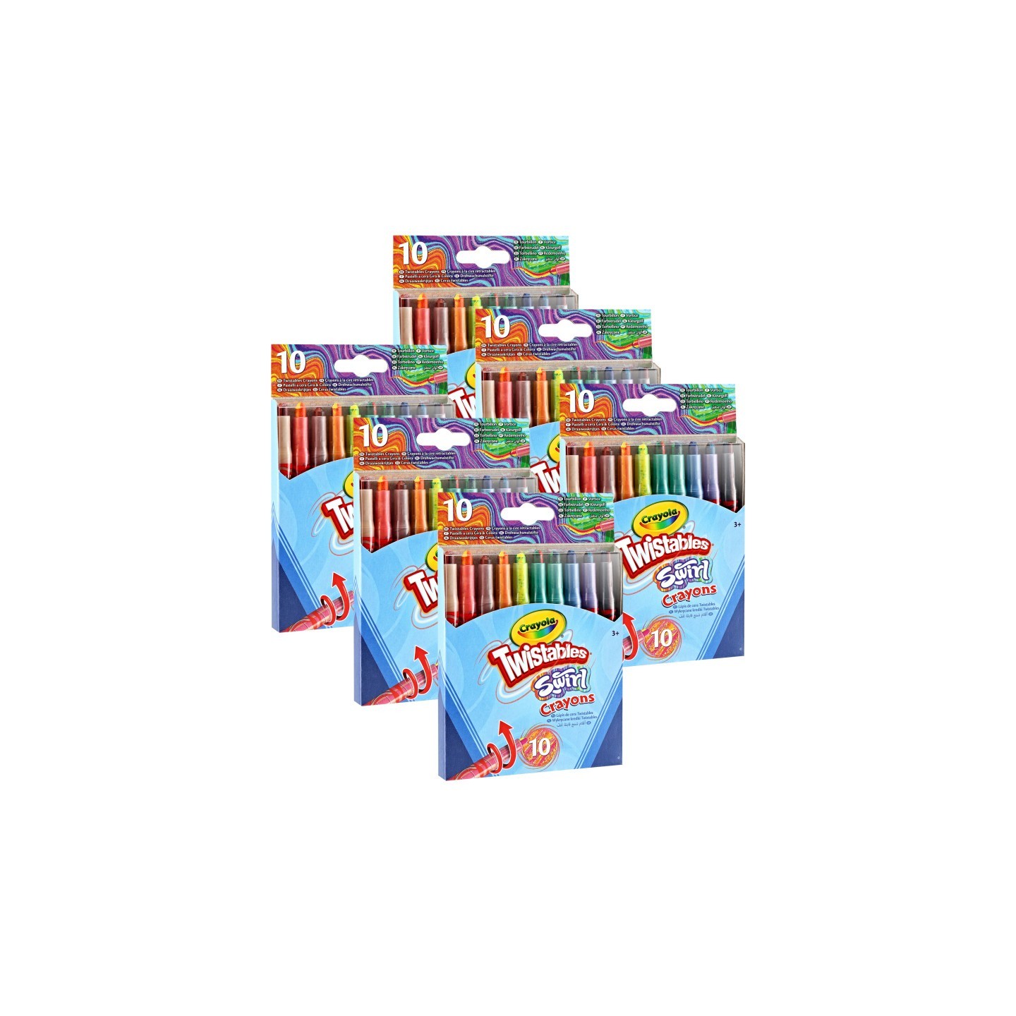 Crayola® SWIRL Mini Twistable Crayons, 10 Per Pack, 6 Packs