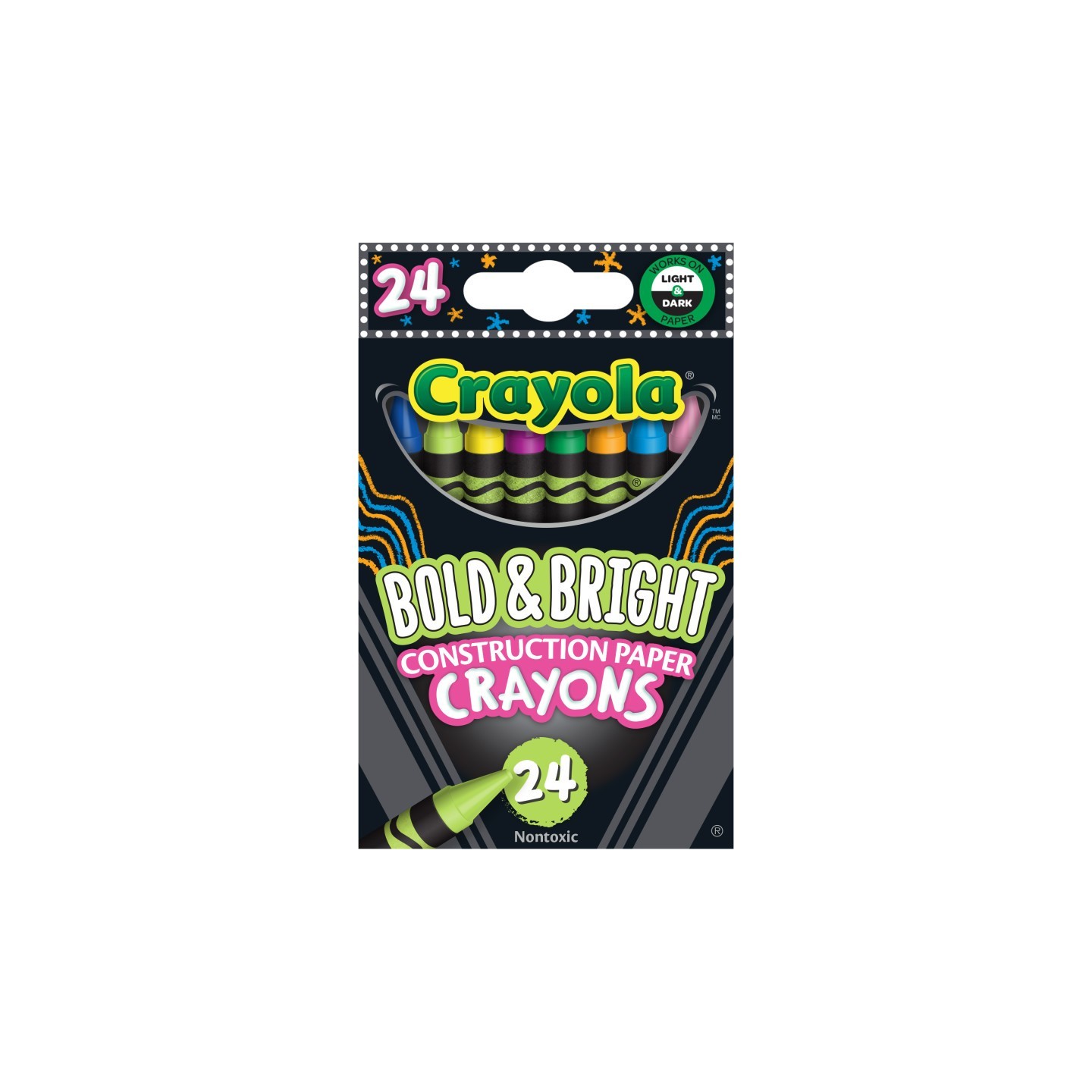 Crayola® Bold & Bright Construction Paper Crayons 24ct
