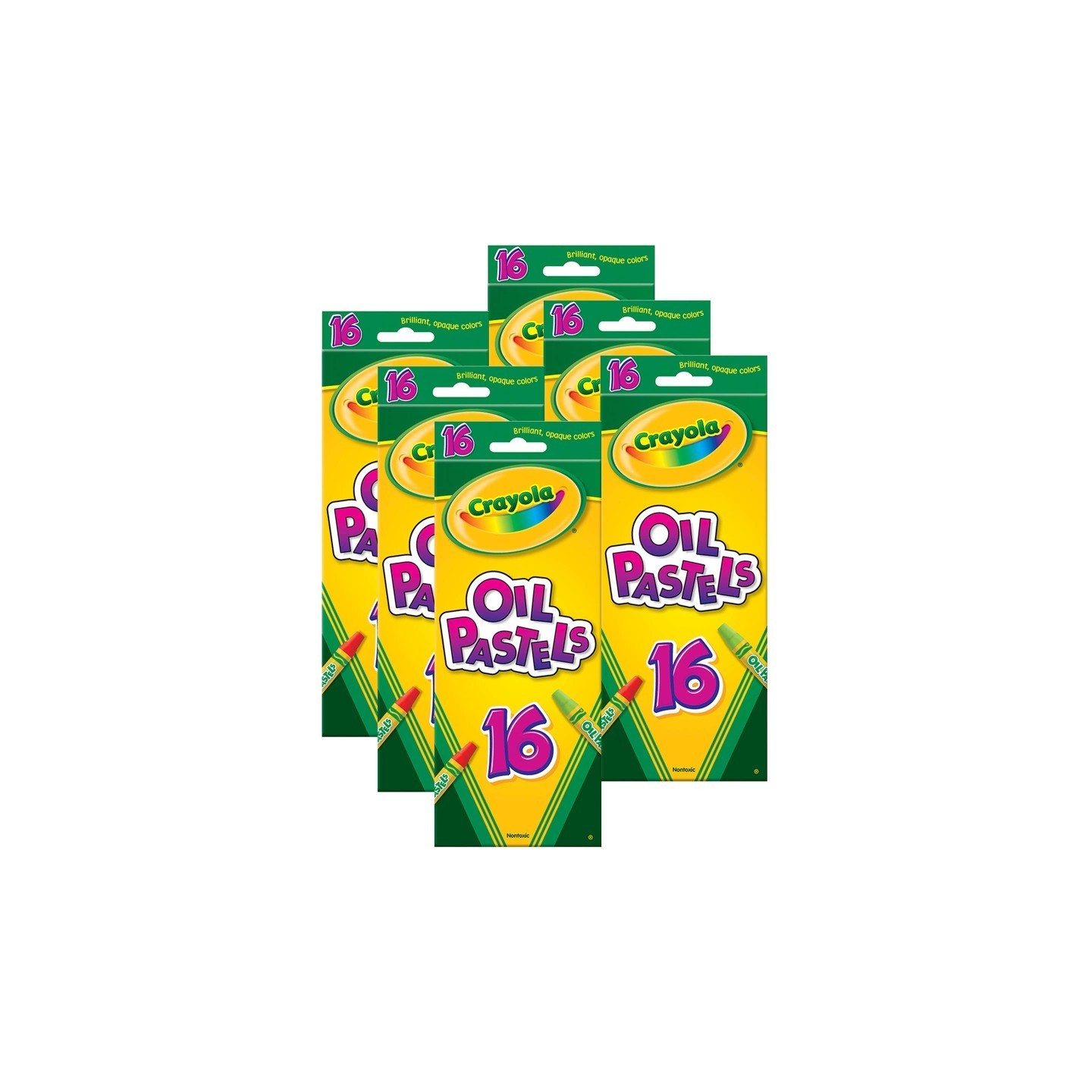 Crayola® Oil Pastels, 16 Per Box, 6 Boxes