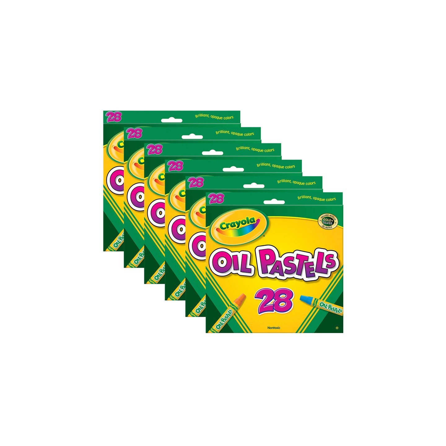 Crayola® Oil Pastels, 28 Per Box, 6 Boxes