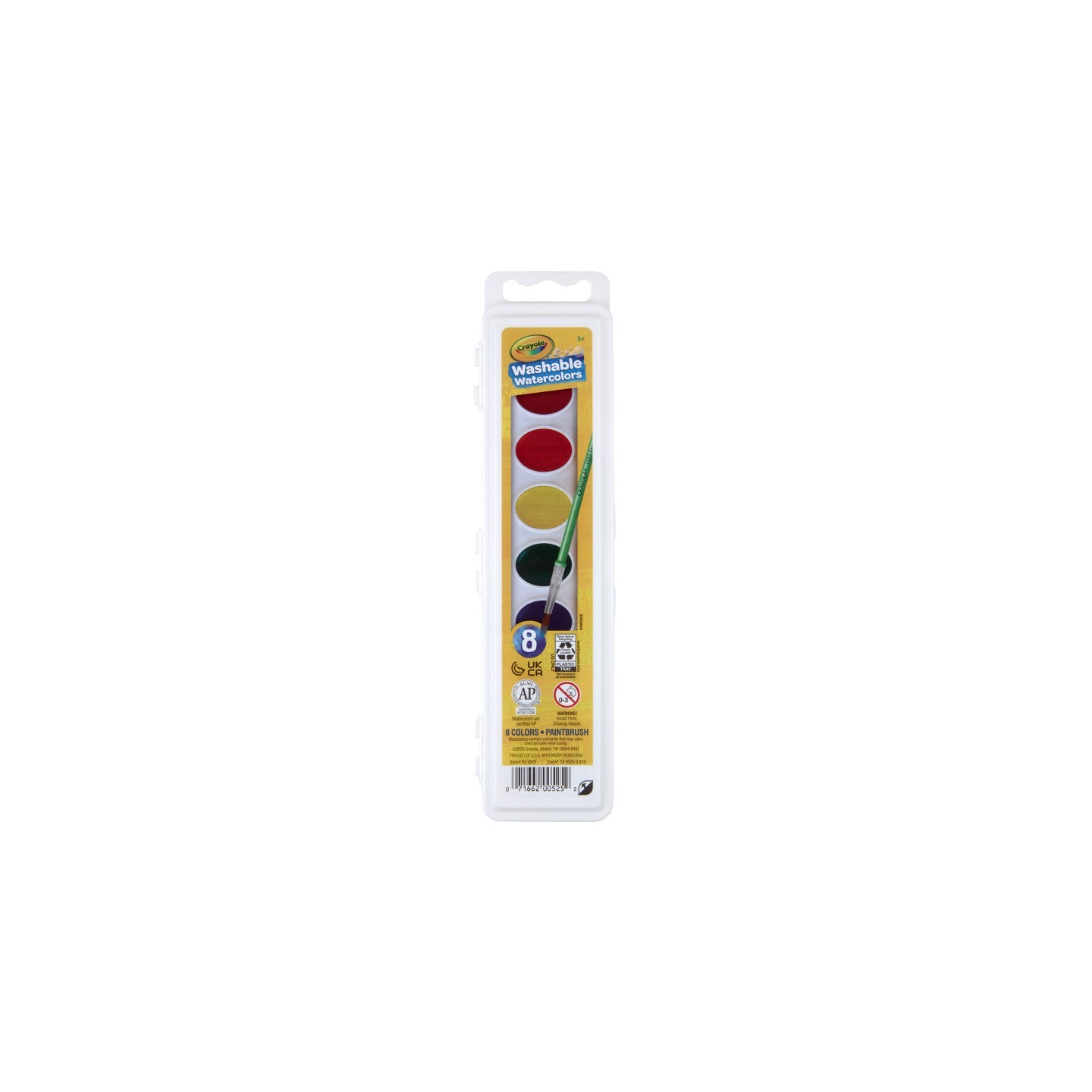 Crayola® Semi-Moist Washable Watercolor Set, 8 Colors