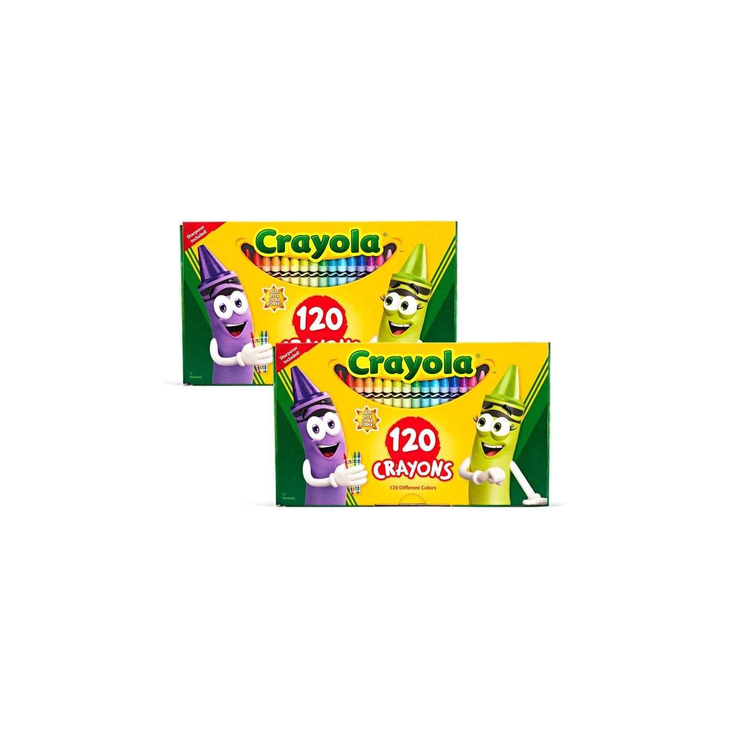 Crayola® Crayons, Regular Size, 120 Per Box, 2 Boxes