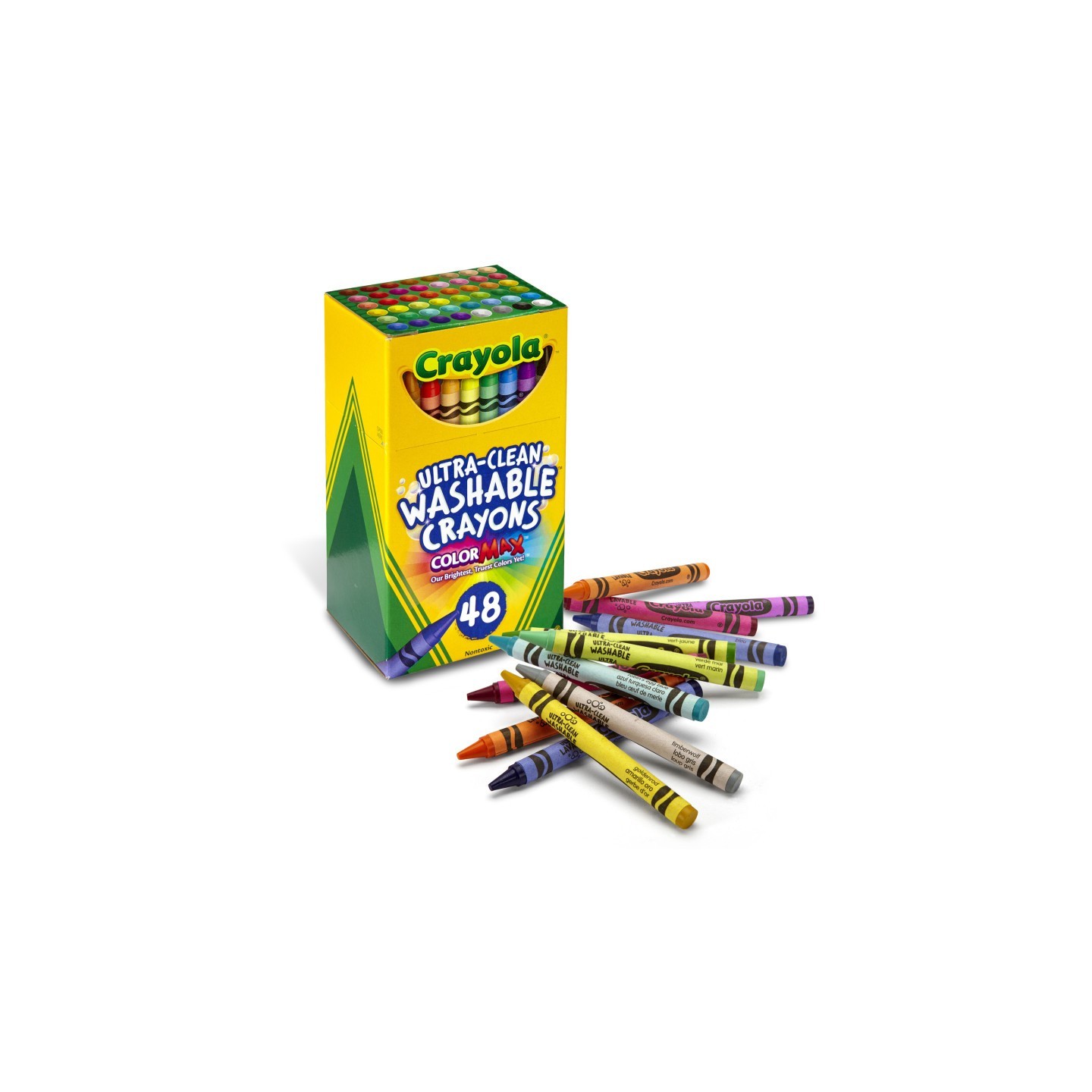 Crayola® Ultra-Clean Washable Crayons, Regular Size, Pack of 48