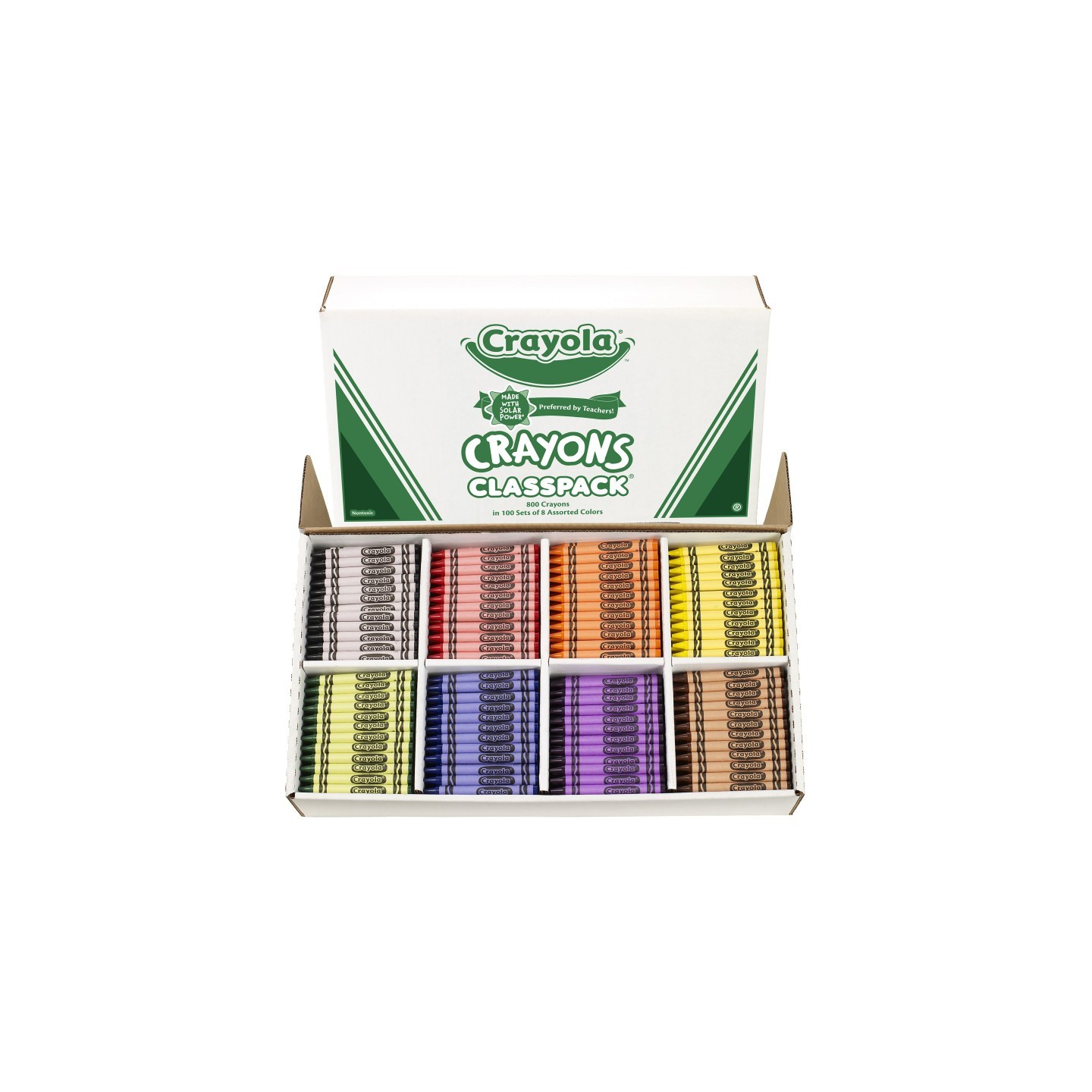 Crayola® Crayon Classpack®, Regular Size, 8 Colors, Pack of 800