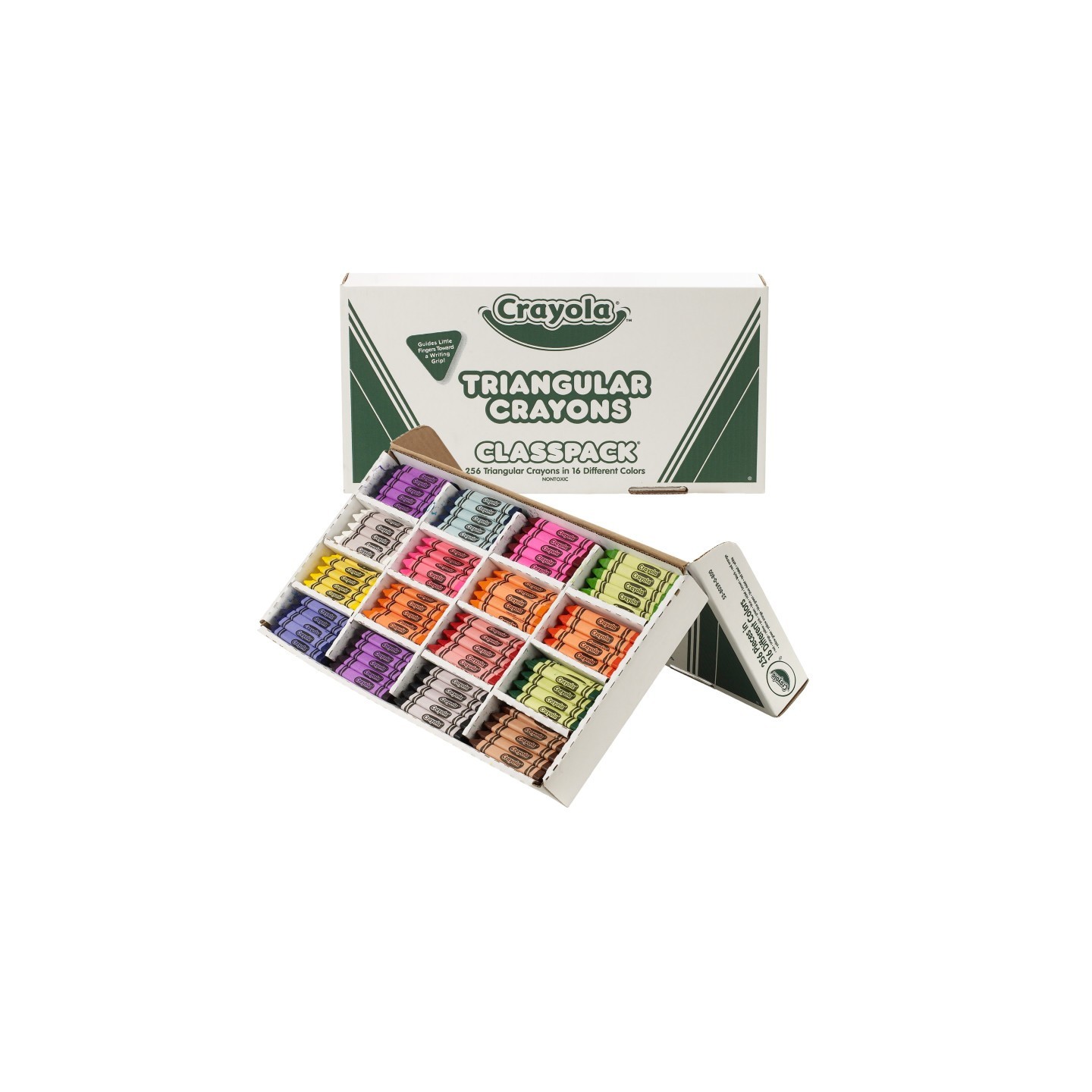 Crayola® Triangular Crayon Classpack®, 16 Colors, 256 Count